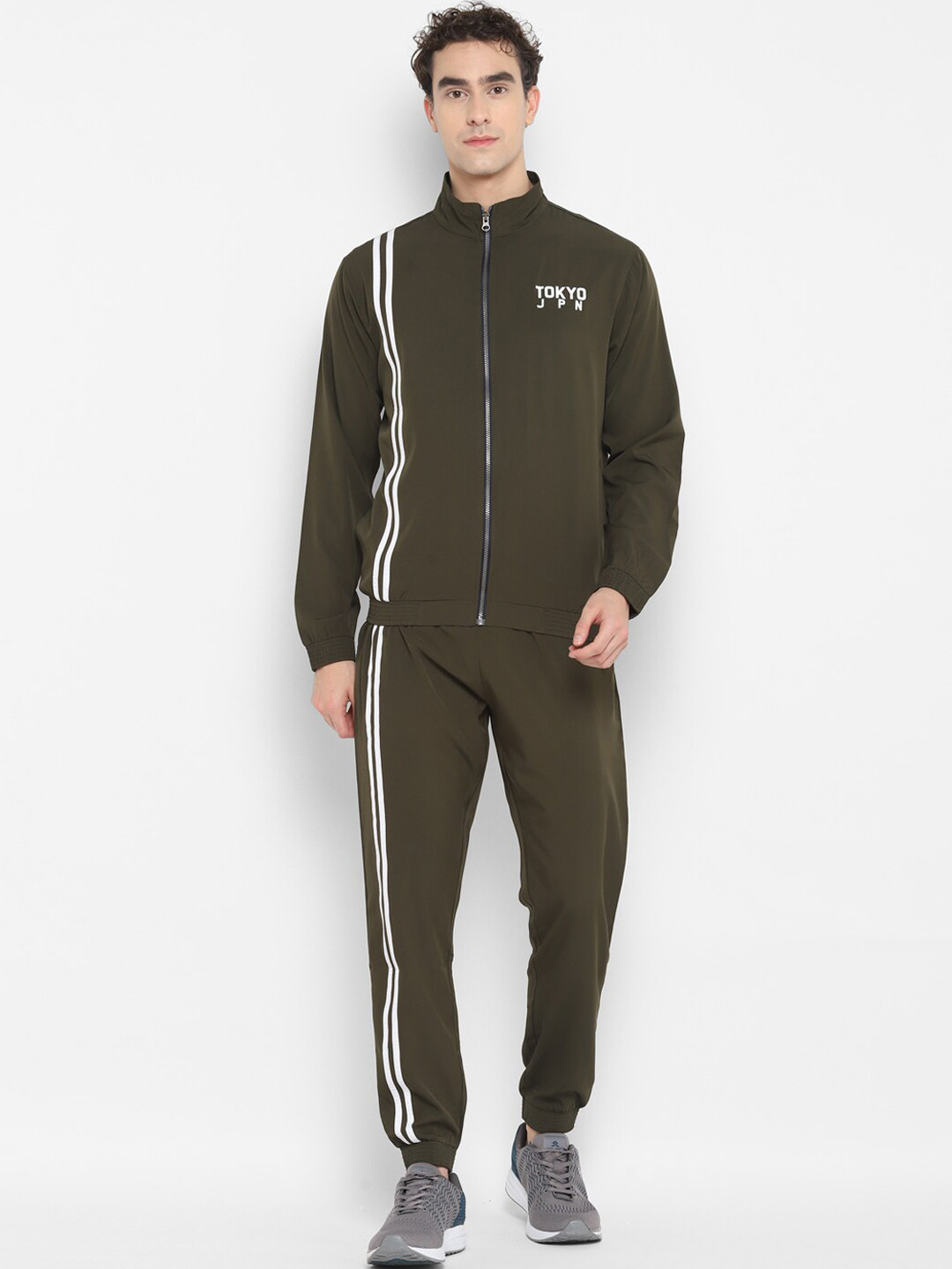 Yuuki Men Olive Green Tracksuits