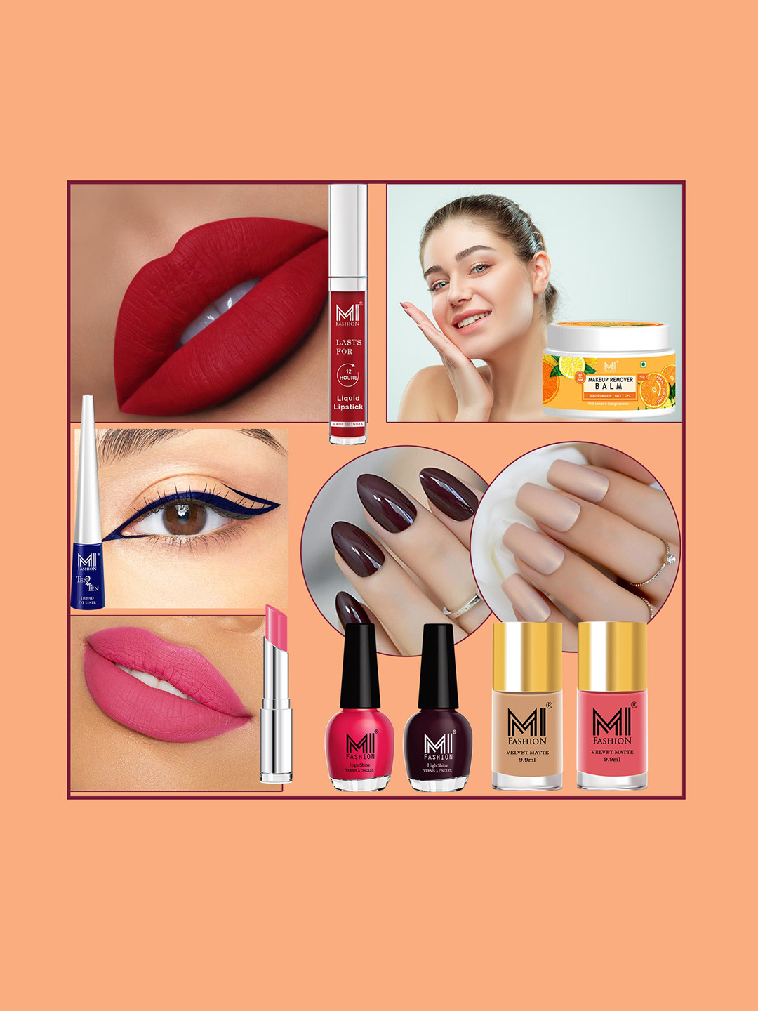 MI FASHION Cruelty-Free Vegan Full Starter Makeup Gift Set - Shade B144