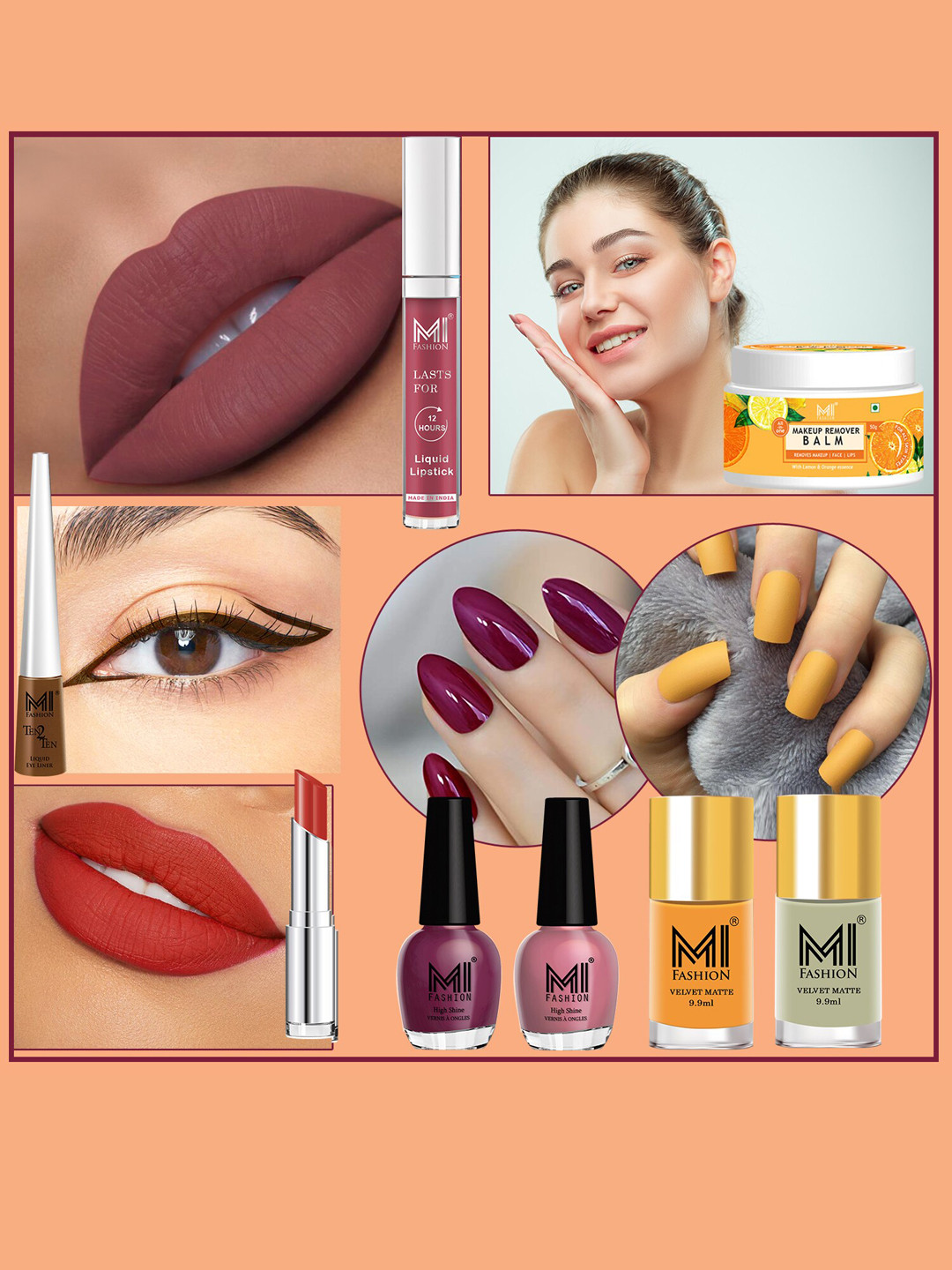 MI FASHION Cruelty-Free Vegan Full Starter Makeup Gift Set - Shade B121