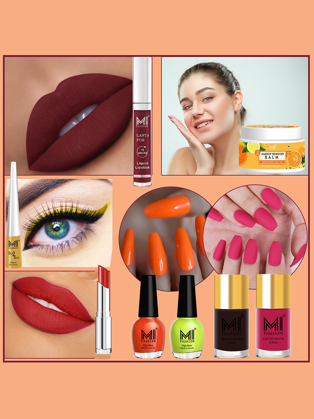 MI FASHION Cruelty-Free Vegan Full Starter Makeup Gift Set - Shade B131