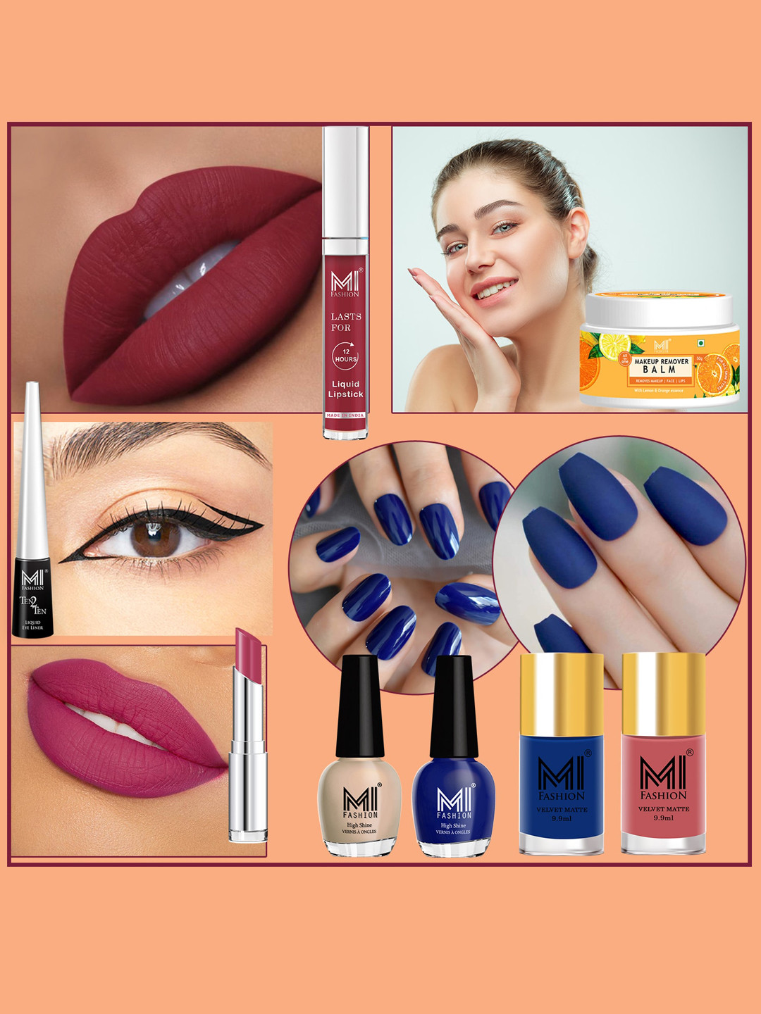 MI FASHION Cruelty-Free Vegan Full Starter Makeup Gift Set - Shade B110