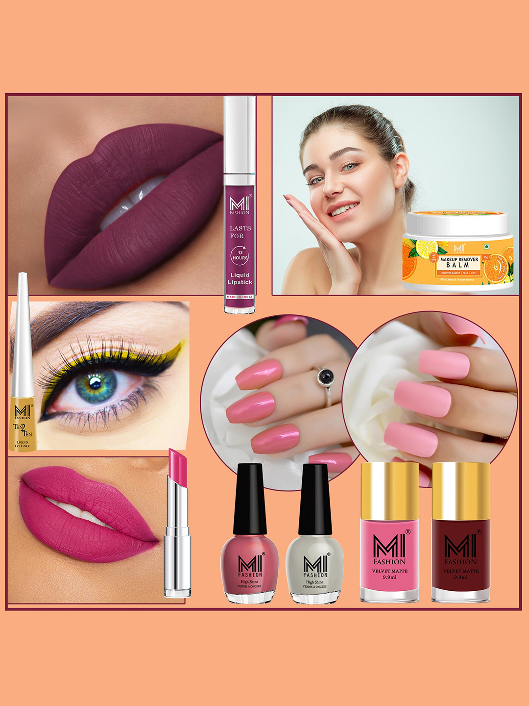 MI FASHION Cruelty-Free Vegan Full Starter Makeup Gift Set - Shade B106