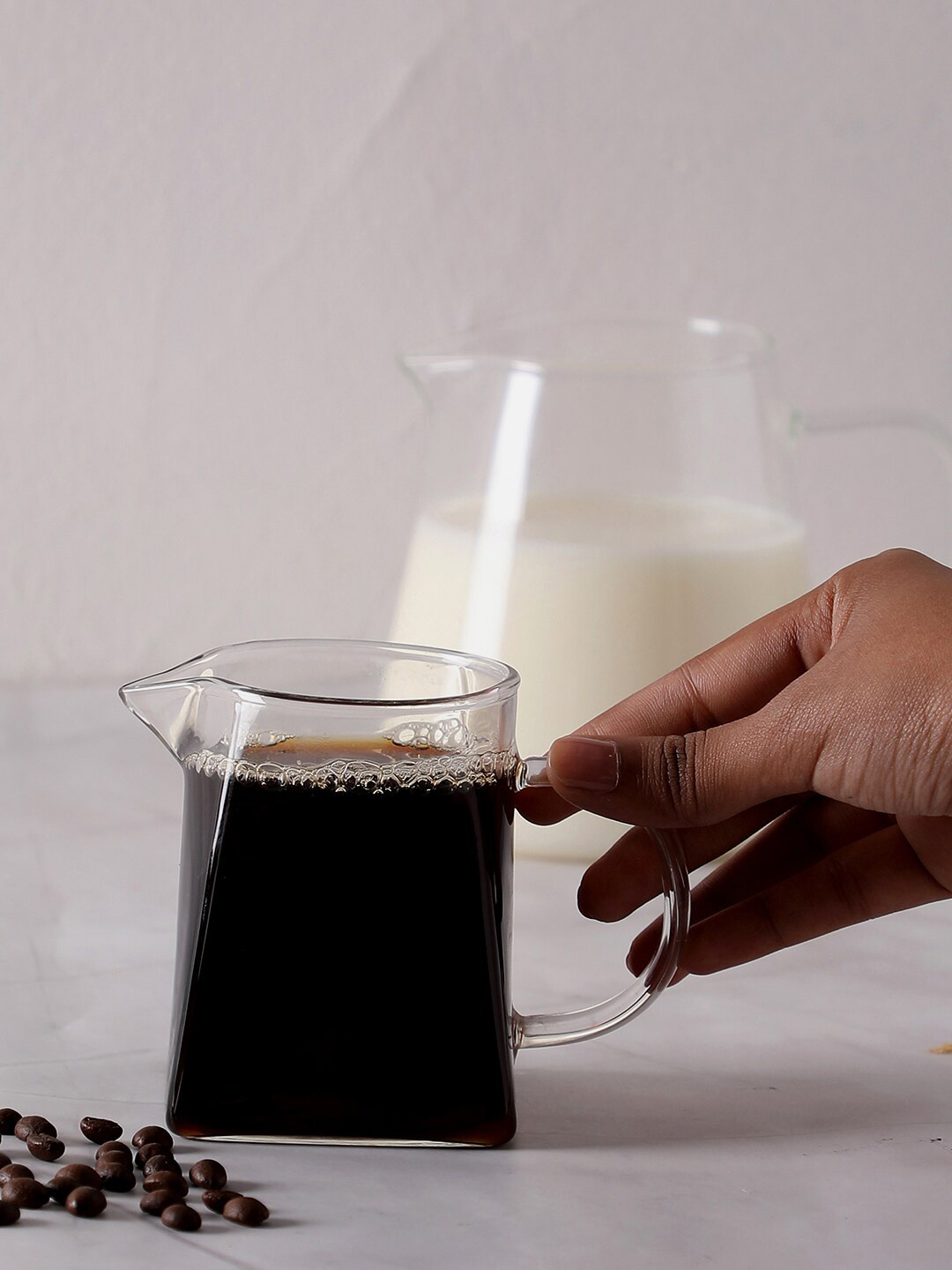 Bonhomie Bride Groom Wedding Engagement Transparent Glass Microwave Safe Mug-800ml