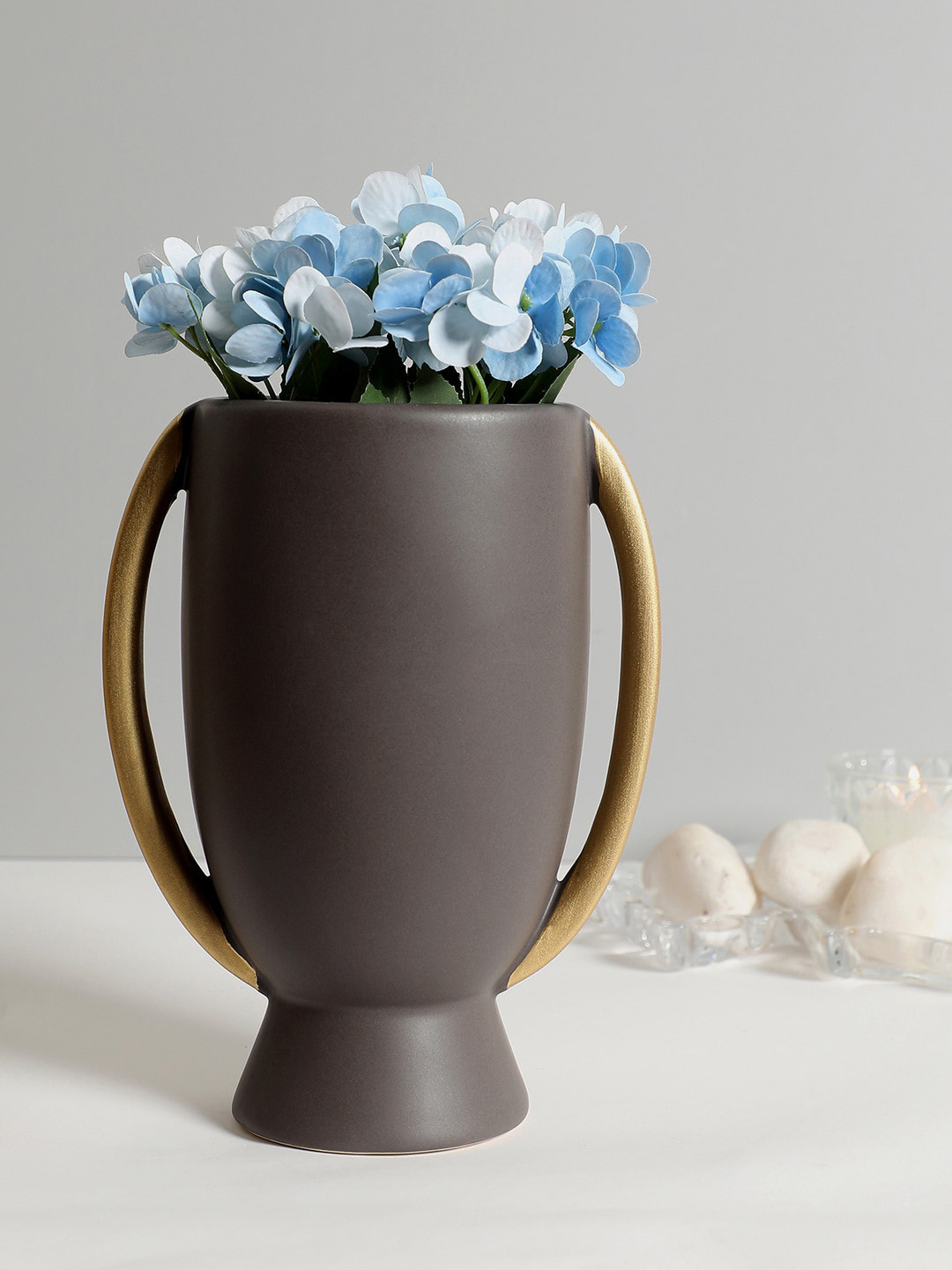 Bonhomie Charcoal & Grey Minimalistic Flower Vase