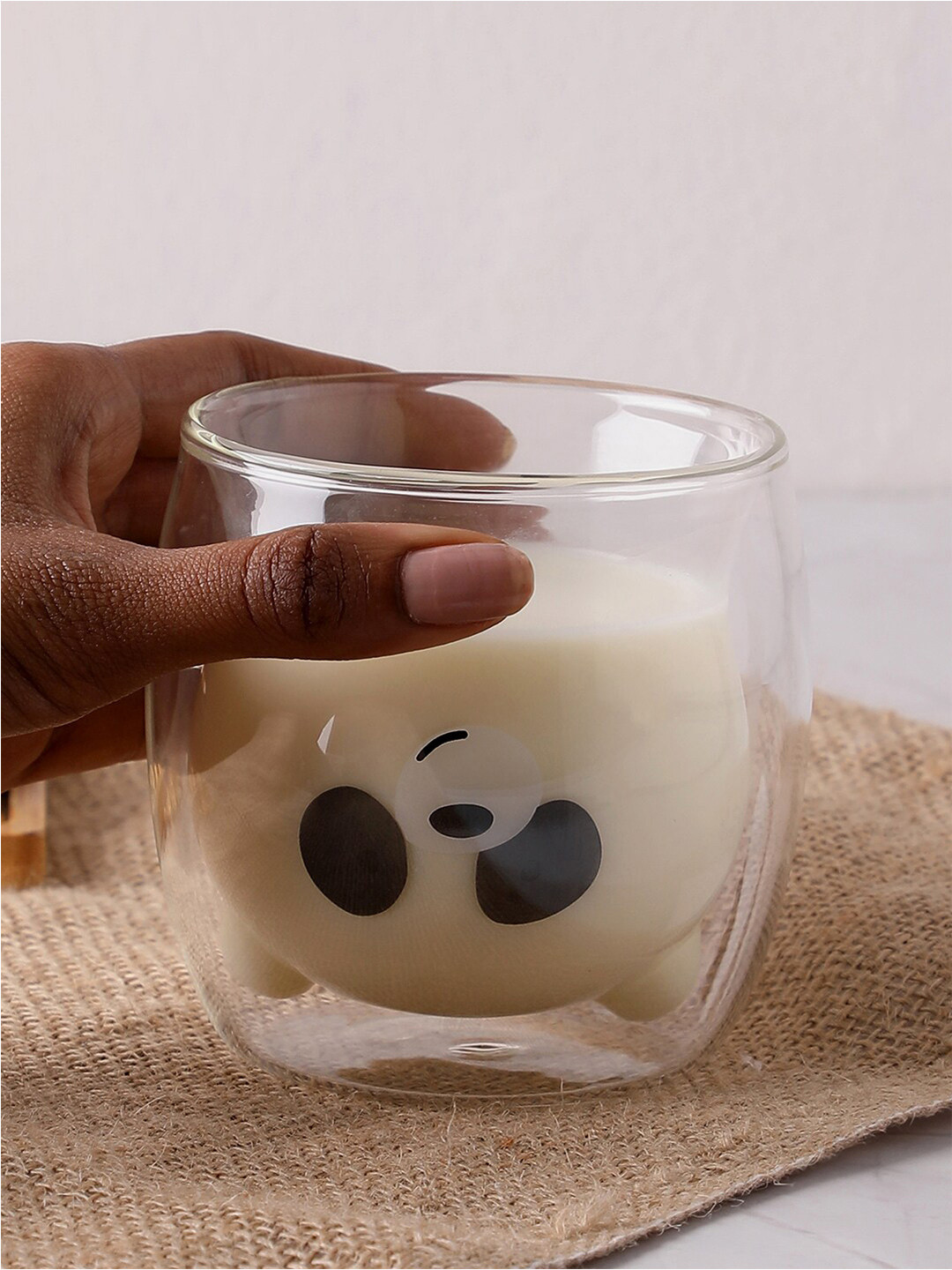 Bonhomie Transparent Glass Microwave Safe Mug-200ml