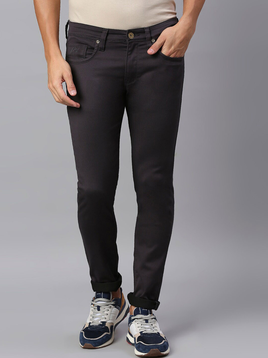 ROCKING SWAMY Men Grey Slim Fit Stretchable Jeans