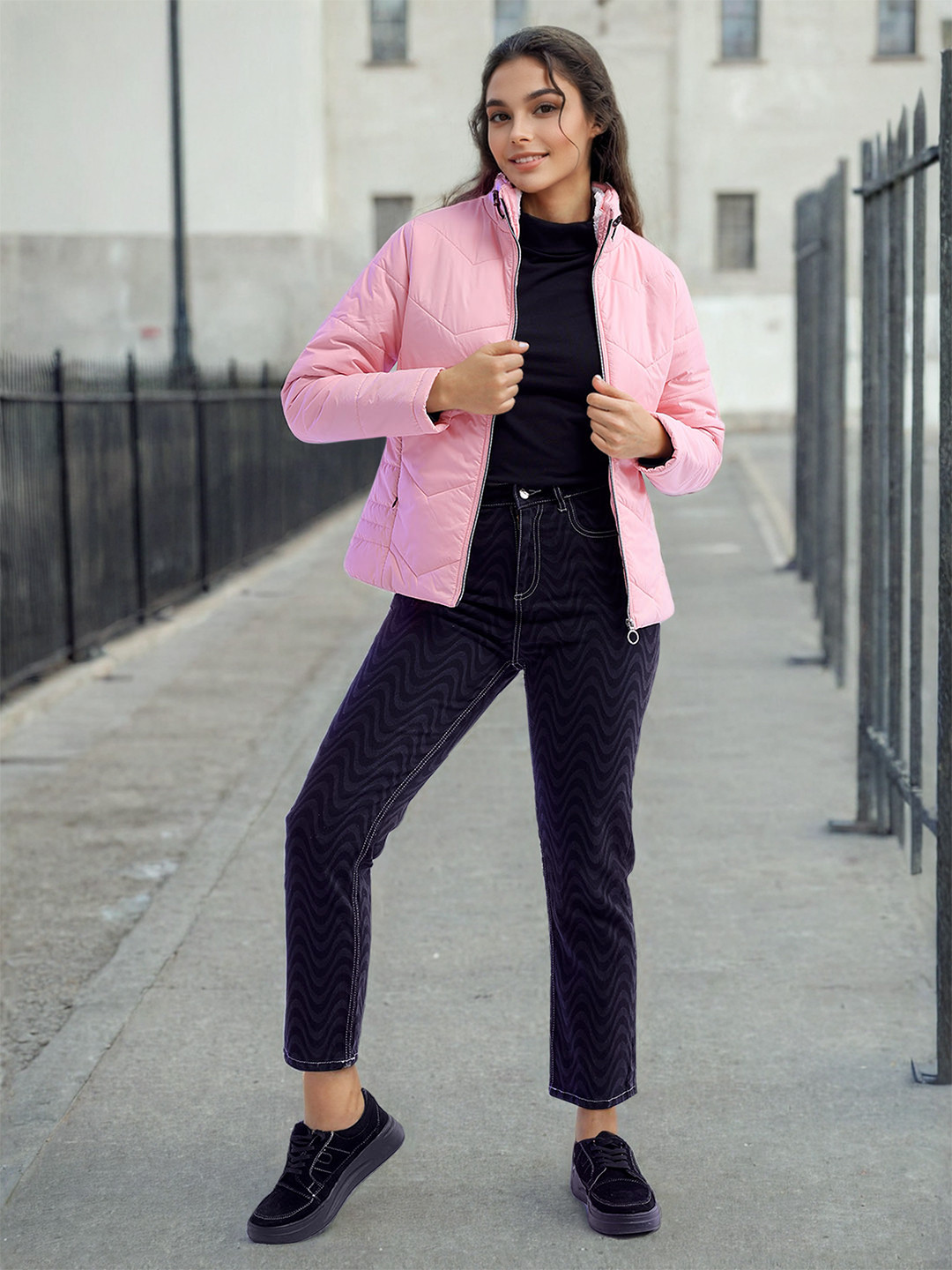 Freehand by The Indian Garage Co Women Pink Outdoor Tailored Jacket