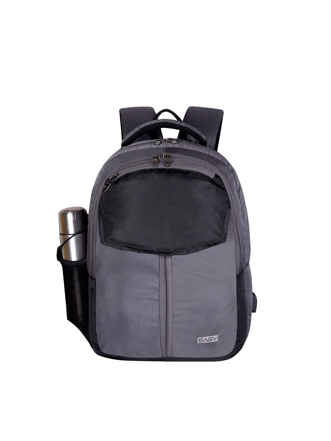 EASY Unisex Grey & Black Backpack