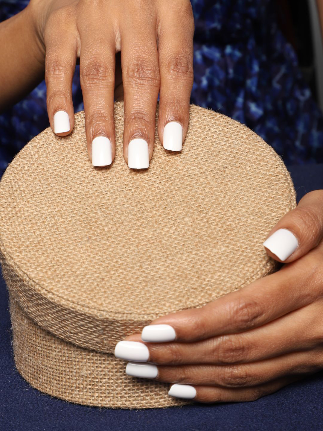 LICK 12 Pcs Black & White Artificial Acrylic Stick On Nails Extension With Application Kit