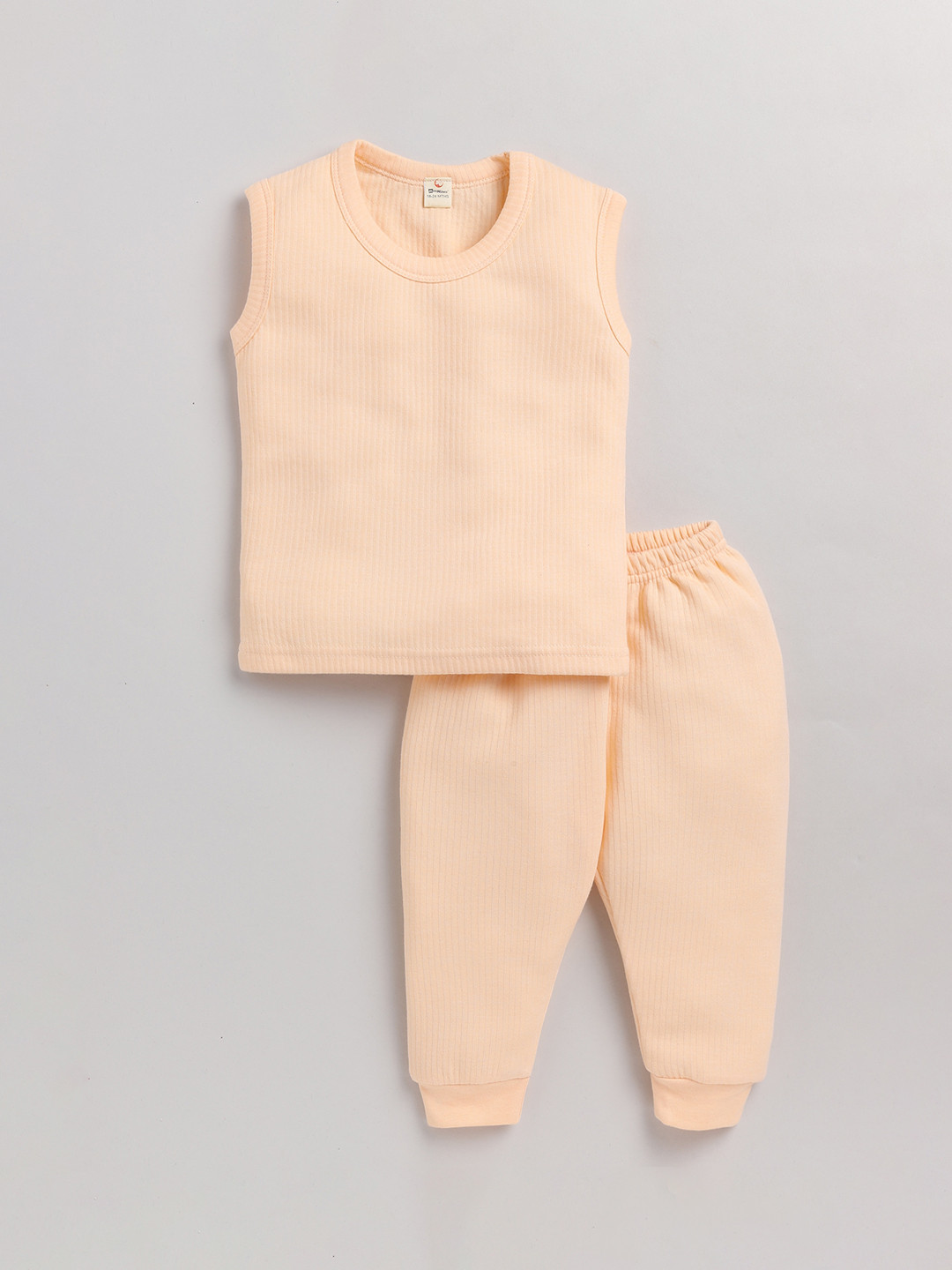 MooNKids Boys Peach Colored Striped Thermal Set