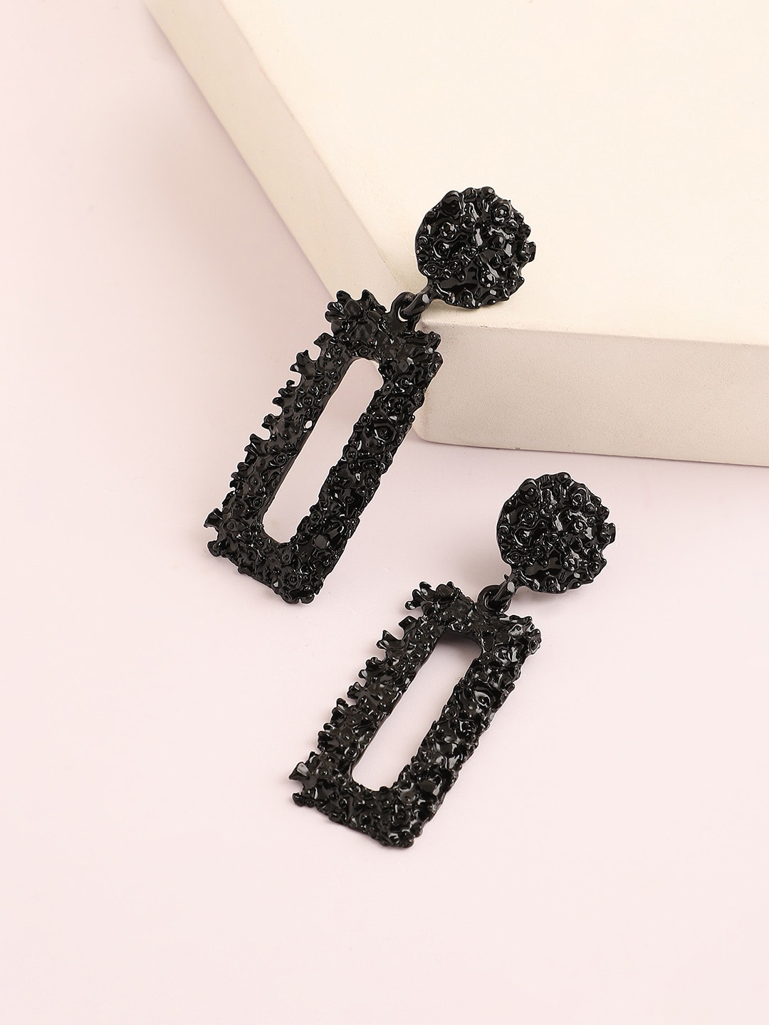 SOHI Geometric Contemporary Drop Earrings
