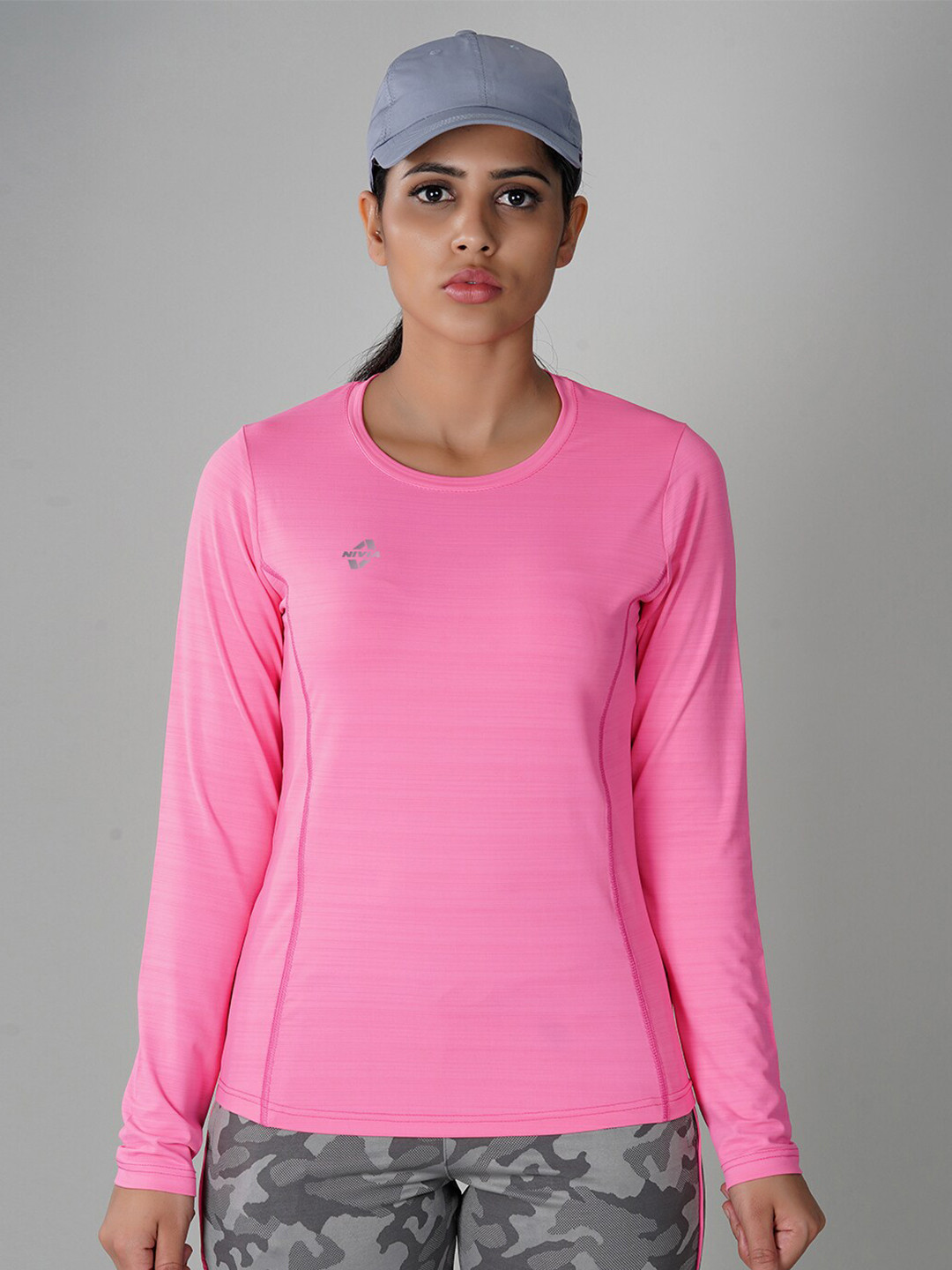 NIVIA Women Peach-Coloured T-shirt