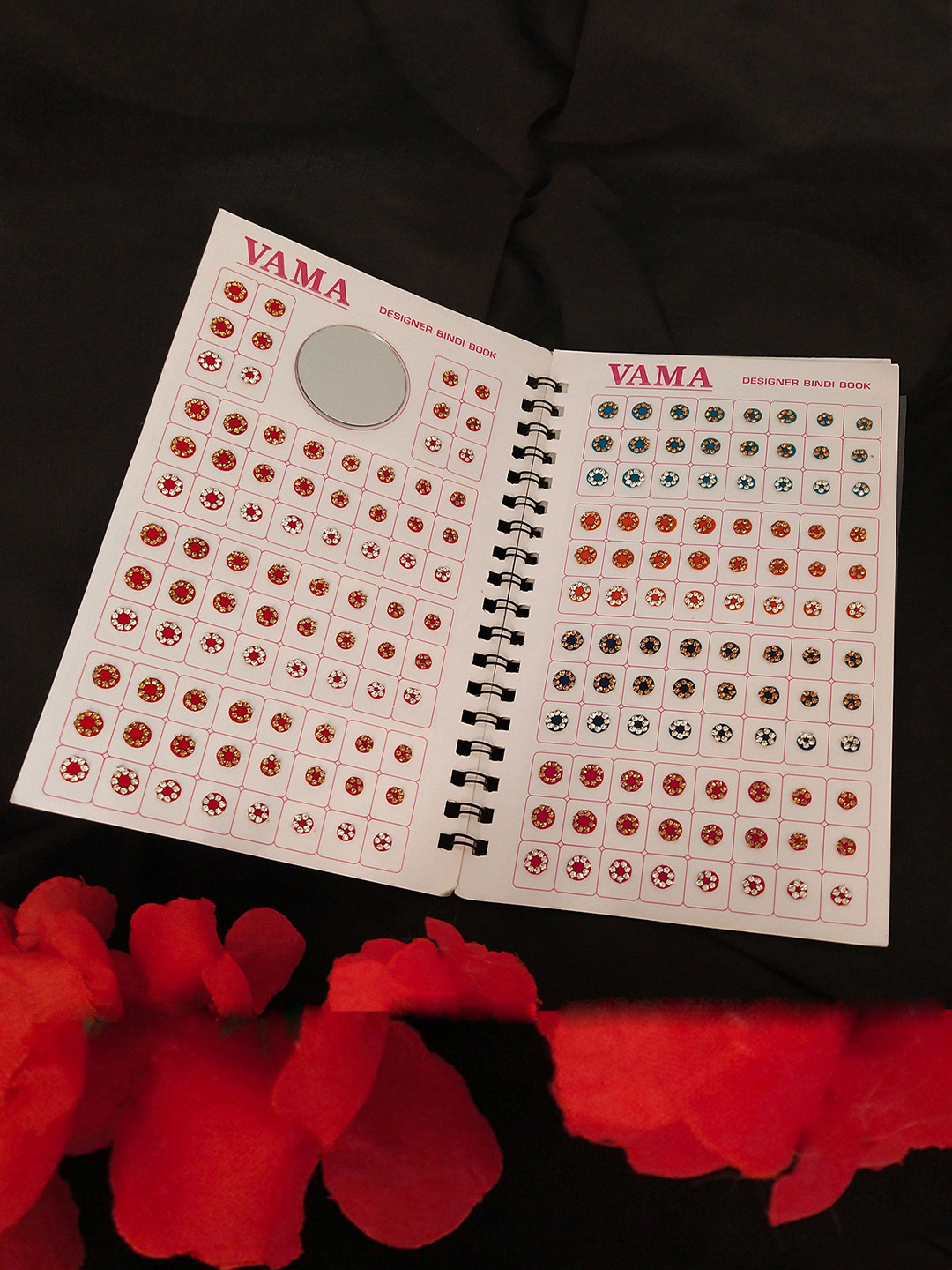 VAMA Women Crystal Diamond Multicolor Small Stone Bindi Book Colourful Kumkum Stickers