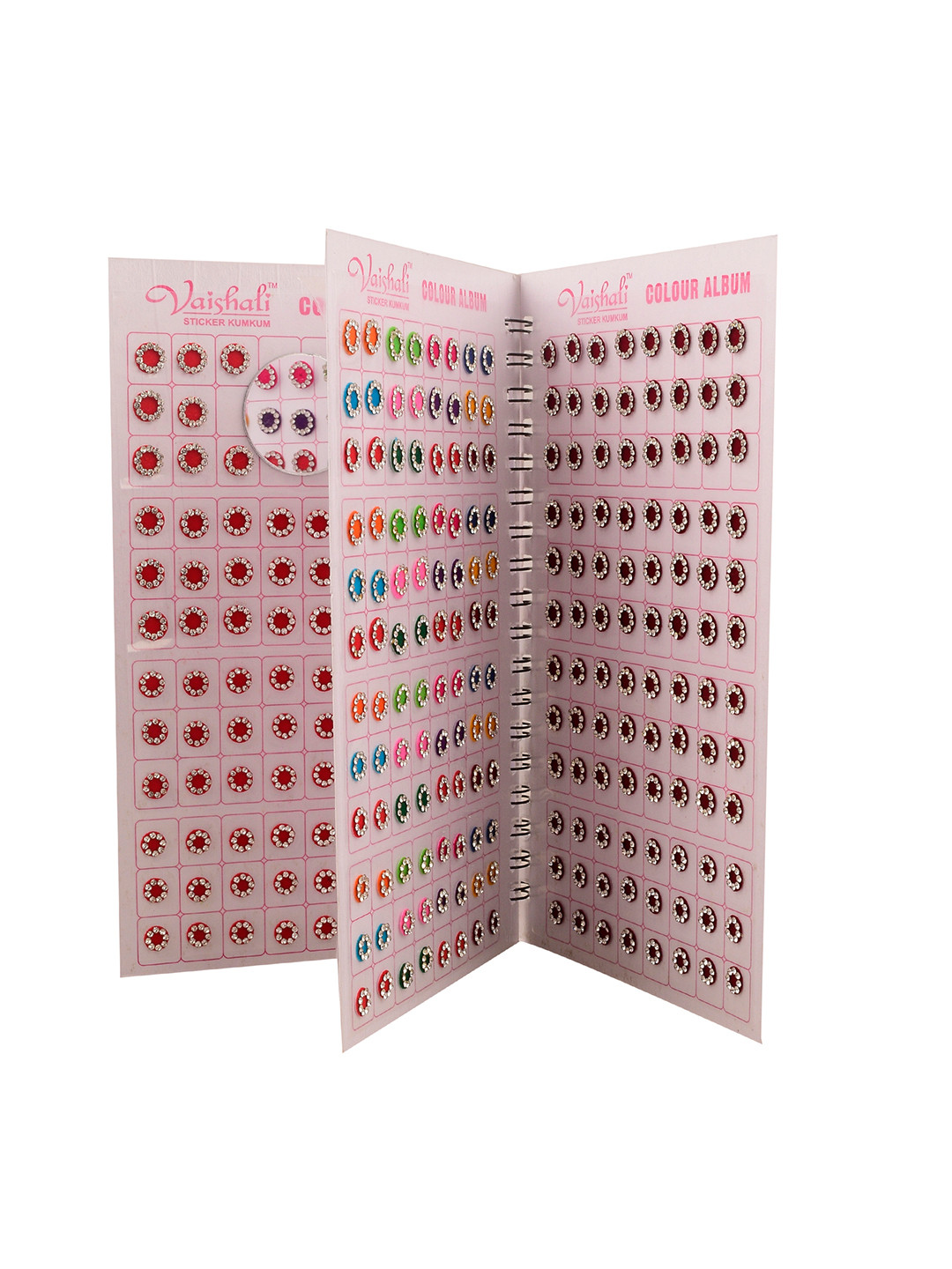 VAMA Women Crystal Diamond Multicolored Stone Bindi Sindoor Kumkum Sticker Bindi Book