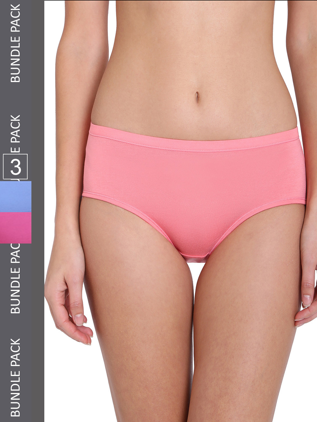 RedRose Women Pack Of 3 Hipster Briefs I Touch 5