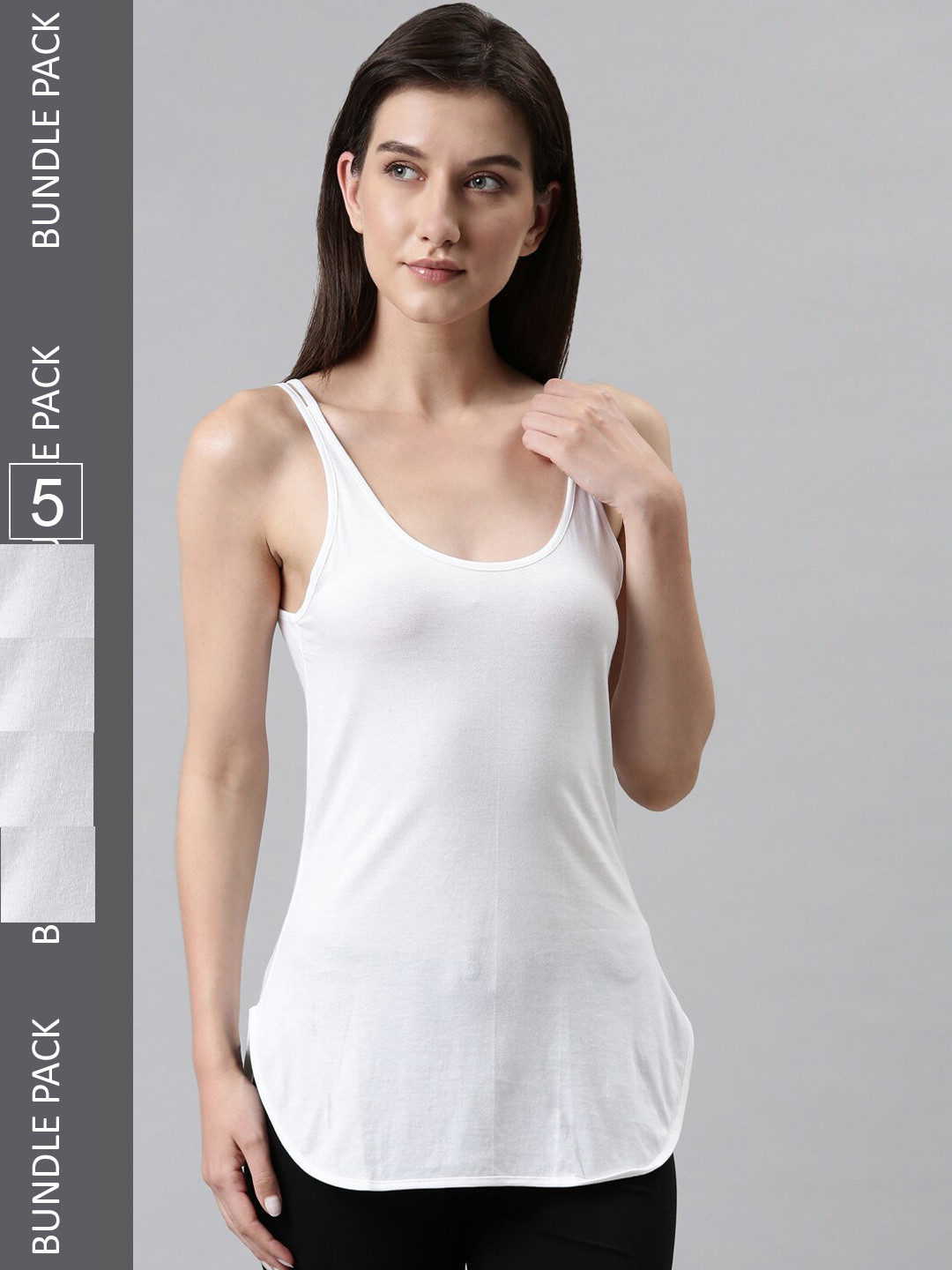 DIXCY SCOTT Slimz  Pack Of 5 Cotton Camisoles