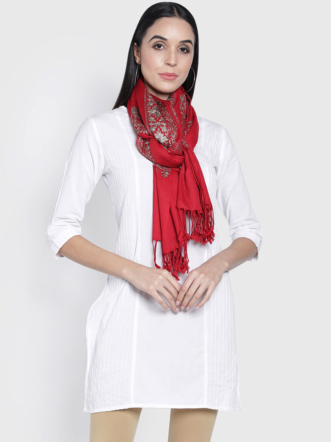 Moda Chales Women Aari Embroidered Shawl