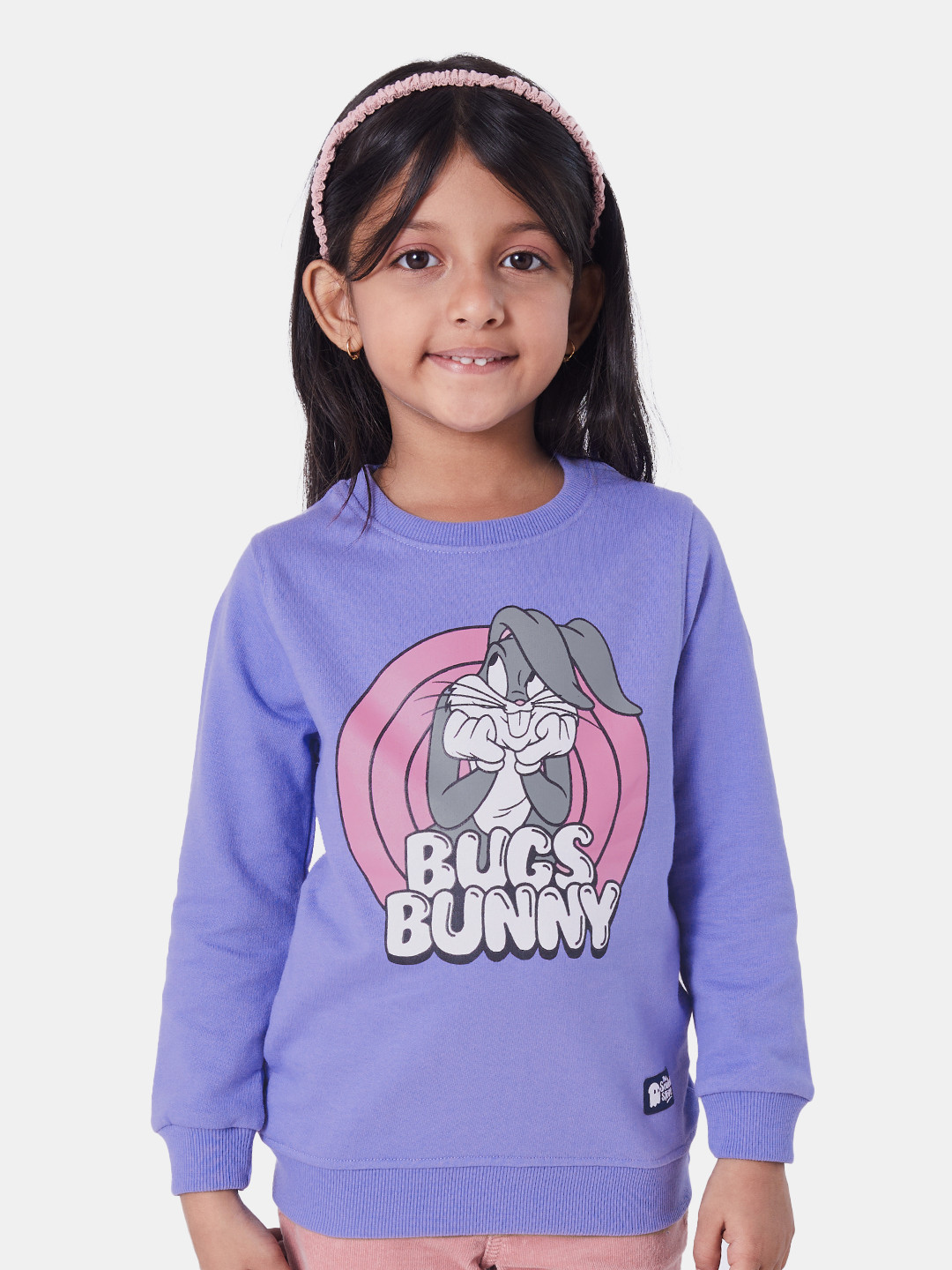 The Souled Store Girls Purple Printed Sweatshirt
