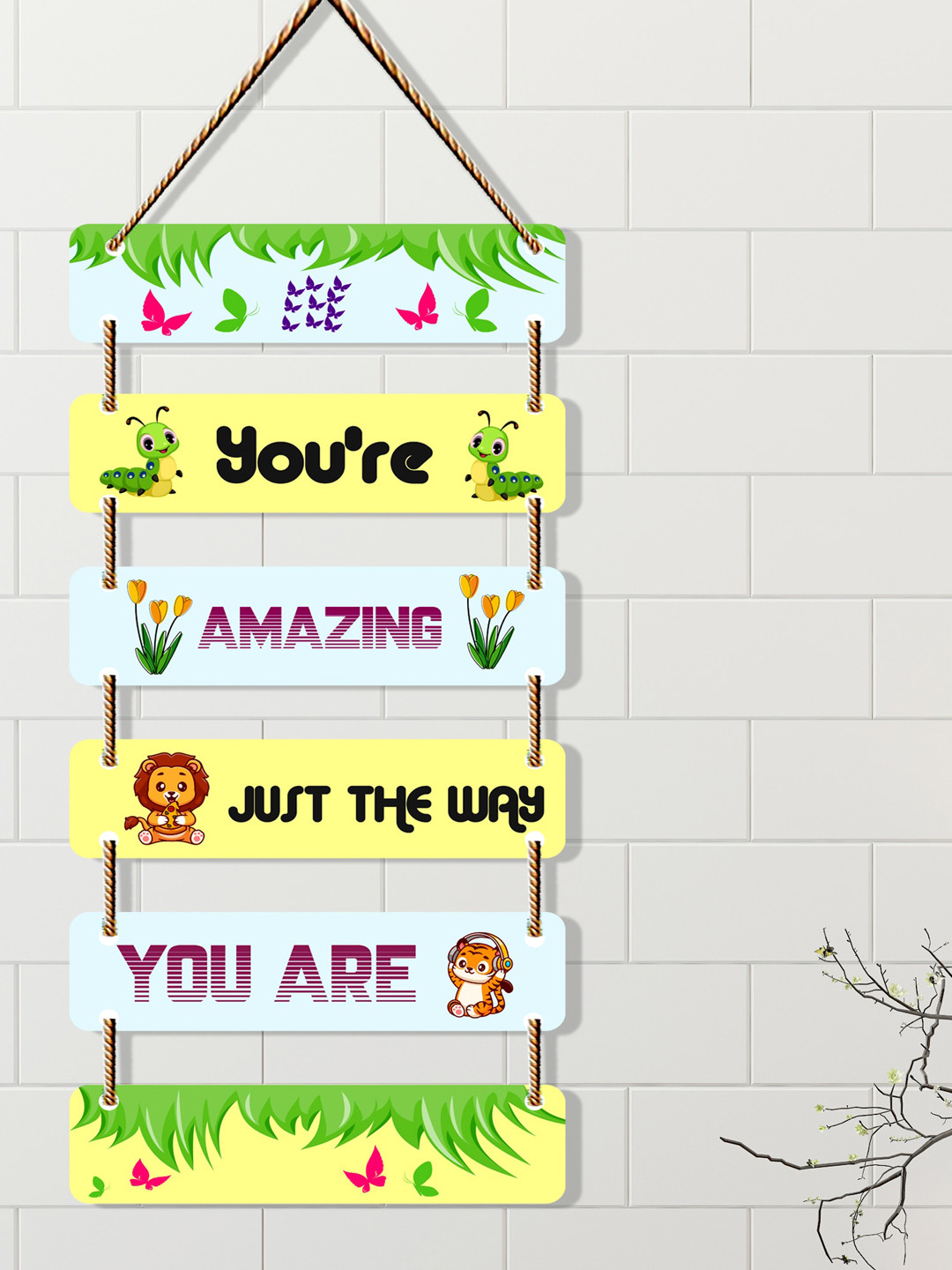 SAF ou're, Amazing, Just The Way, You Are Wood Floral Matte Bedroom Wall Hangings-31.5In