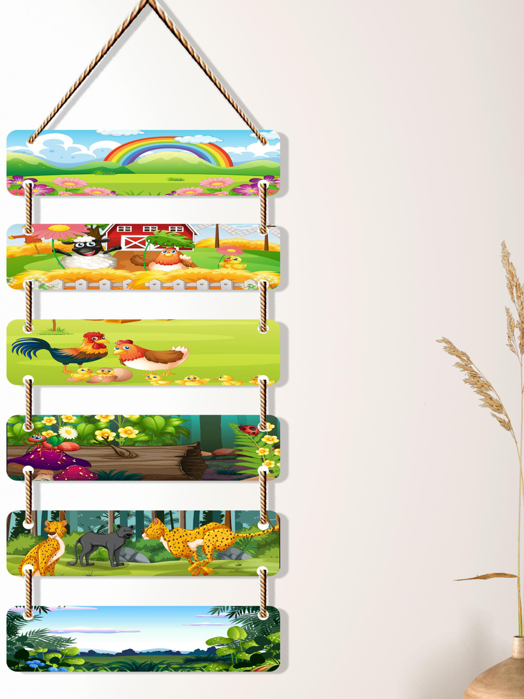 SAF Wood Floral Matte Hanging Bedroom Wall Hangings-31.5In