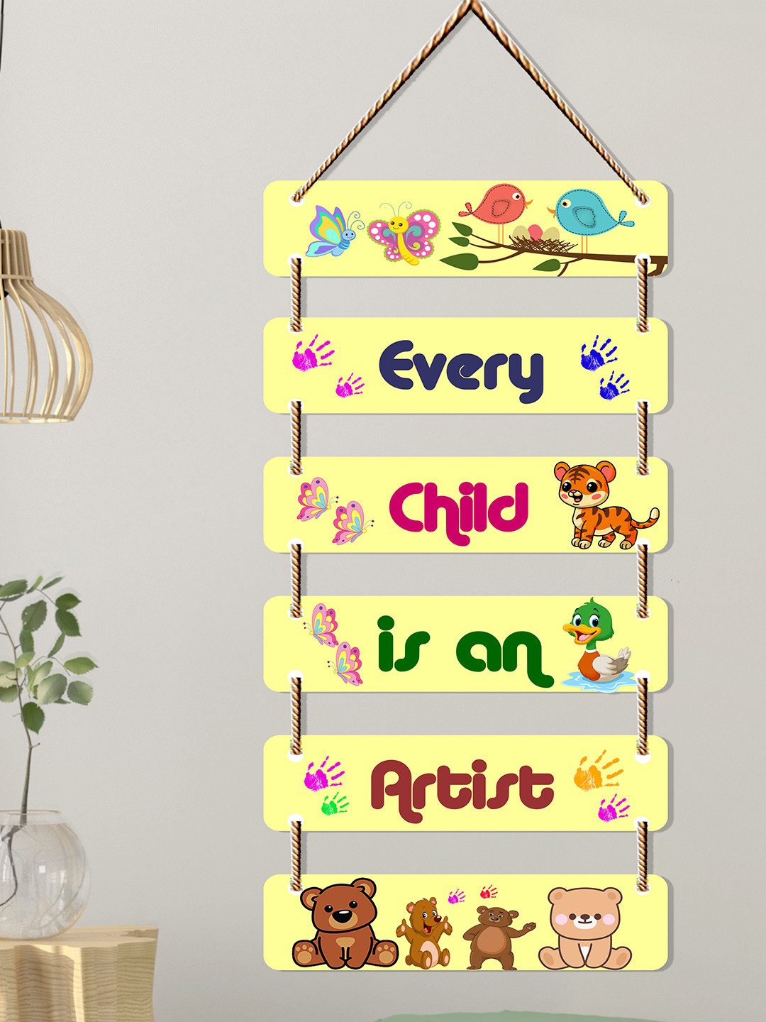 SAF Every, Child, Is An, Artist Wood Matte Hanging Bedroom Wall Hangings-31.5In