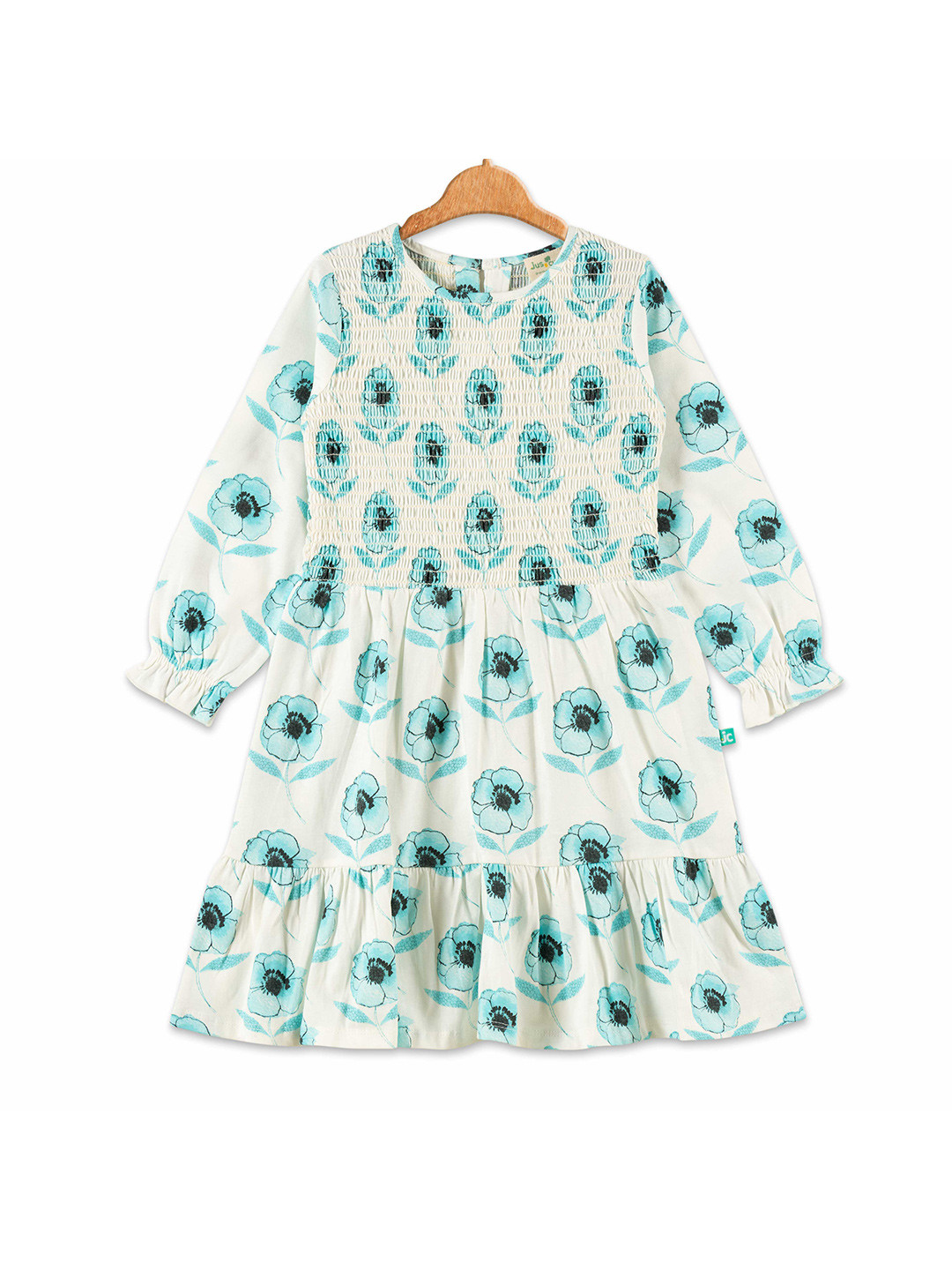 JusCubs Off Blue Floral A-Line Dress