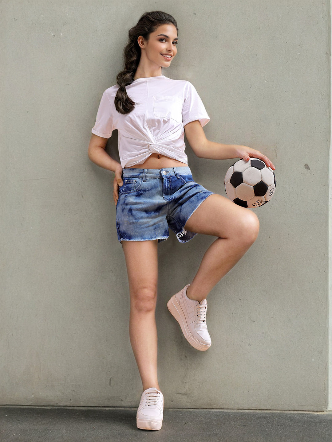 Freehand by The Indian Garage Co Women Slim Fit Shorts