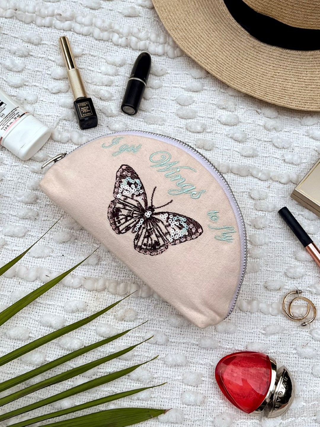 MASQ Set of 2 Embroidered Makeup Pouch