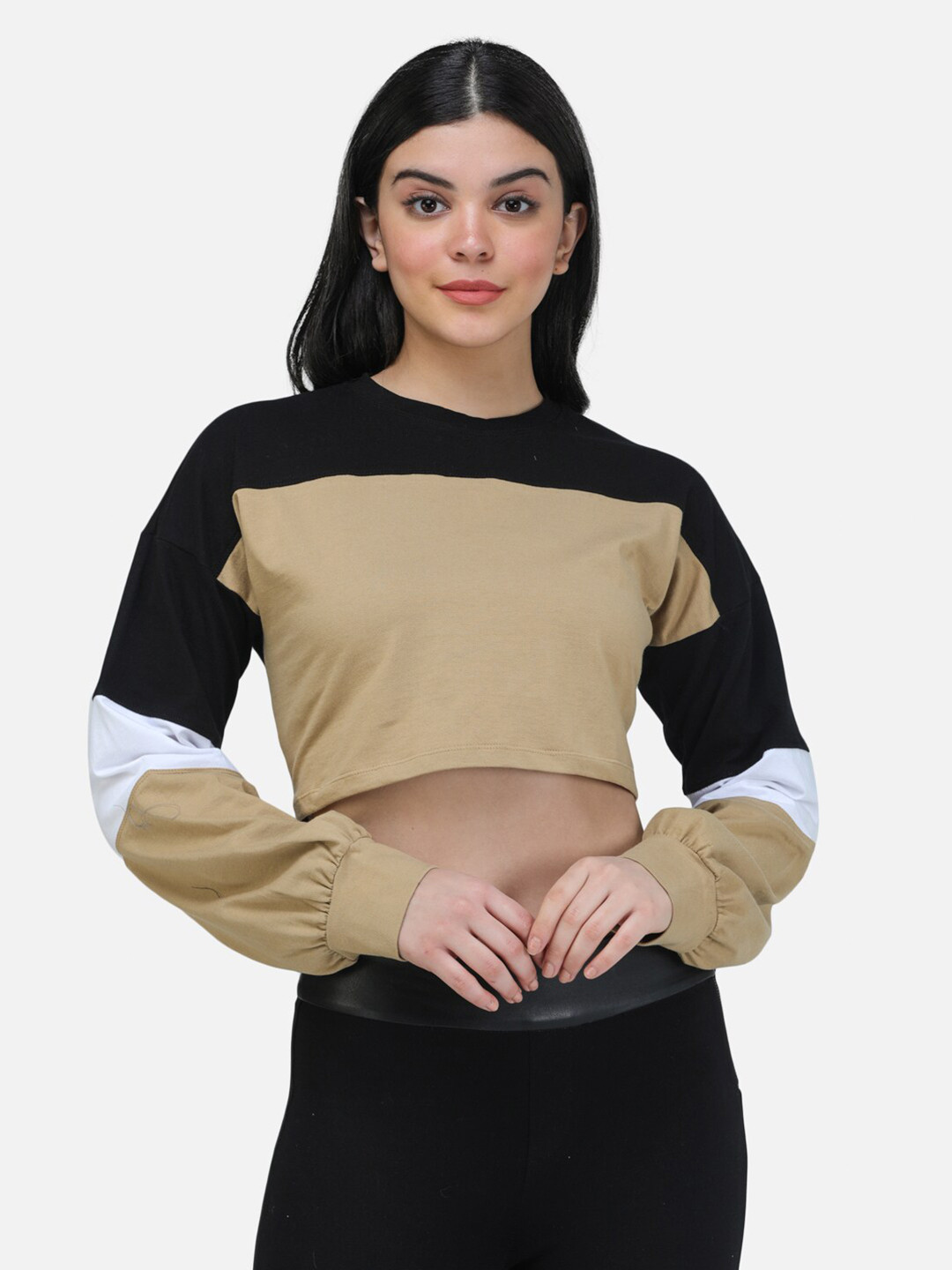 Cation Colourblocked Crop Top