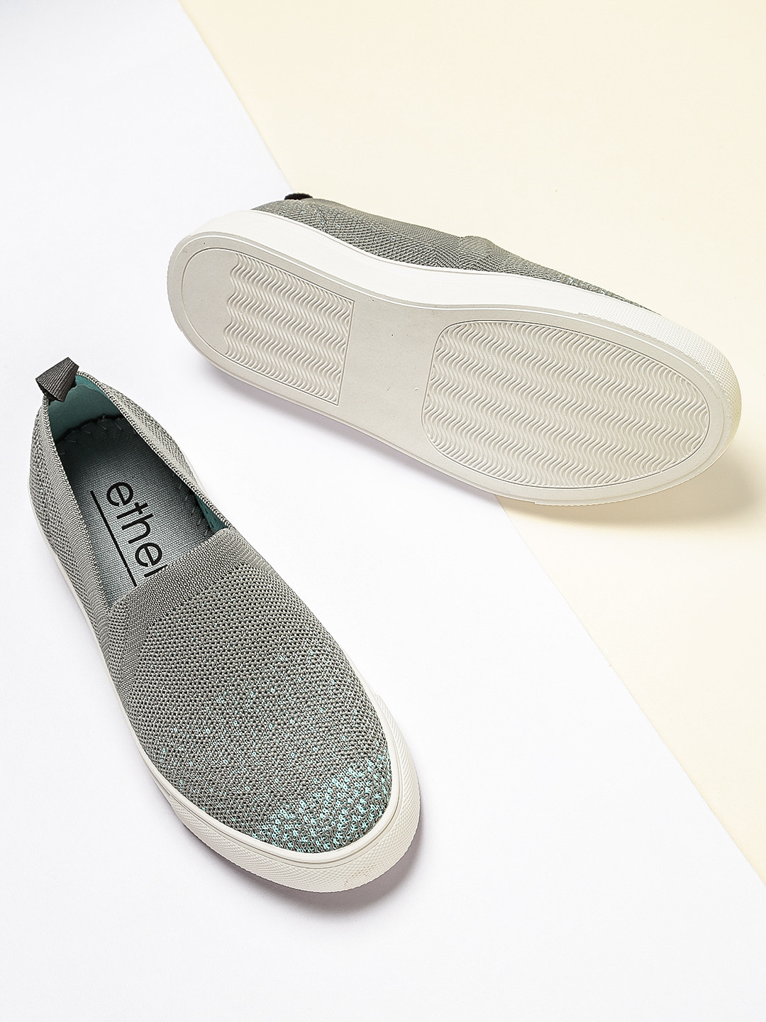 ether grey slip on sneakers