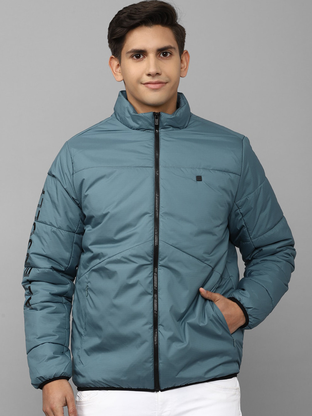 Allen Solly Men Blue Cotton Puffer Jacket