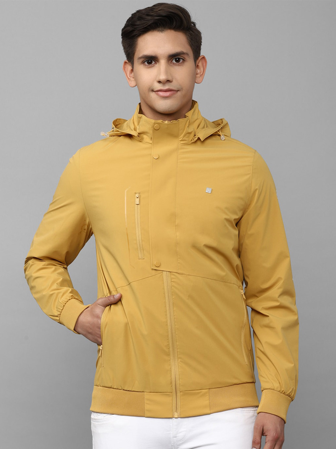 Allen Solly Men Yellow Bomber Jacket