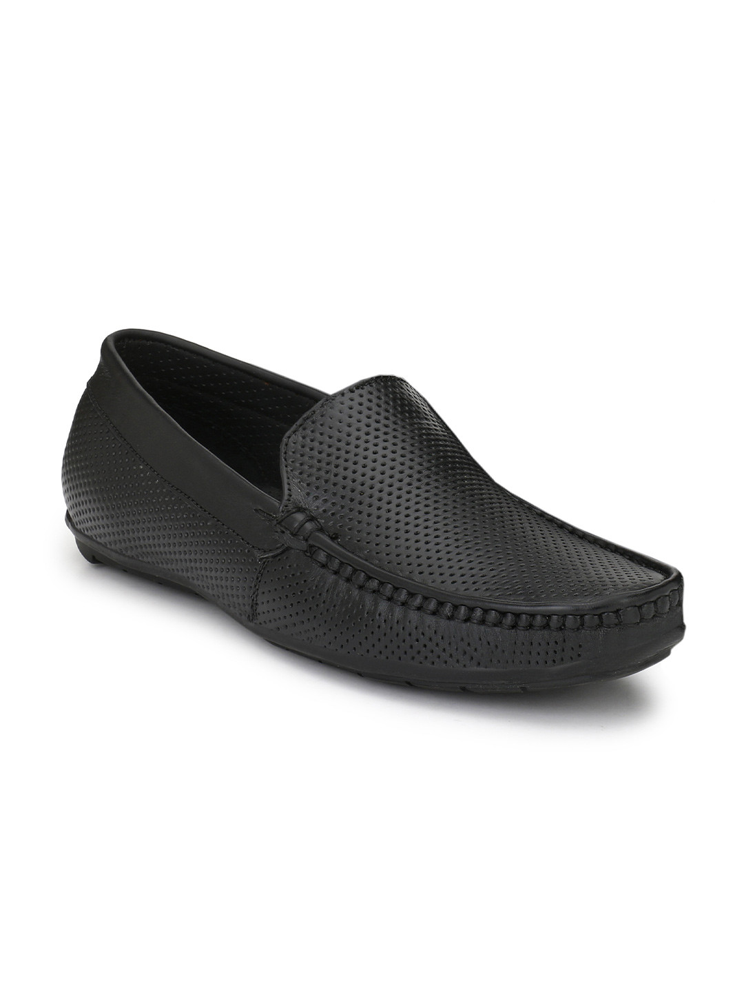 Hirels Men Perforations Leather Loafers