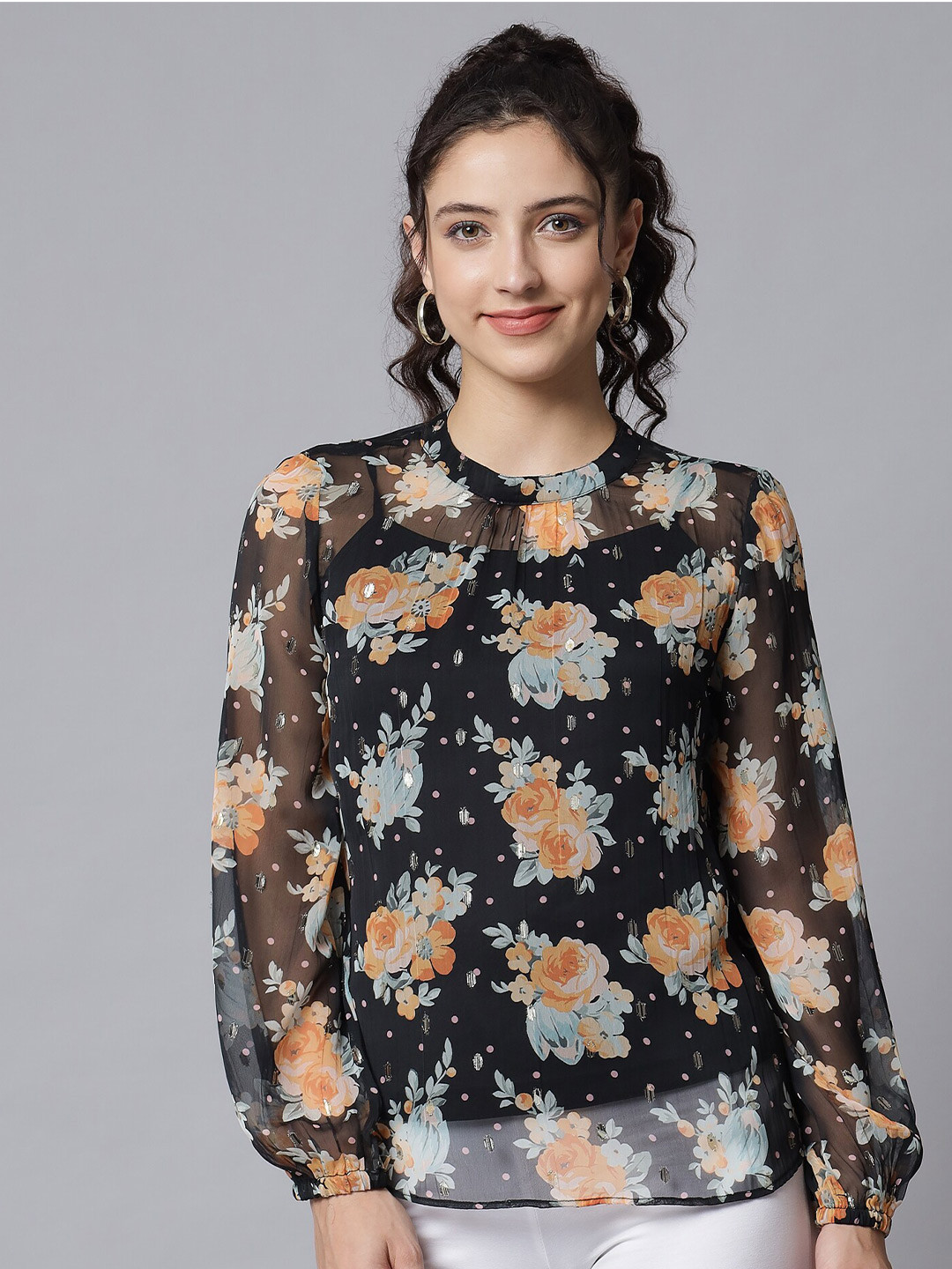 Beatnik Floral Printed Top