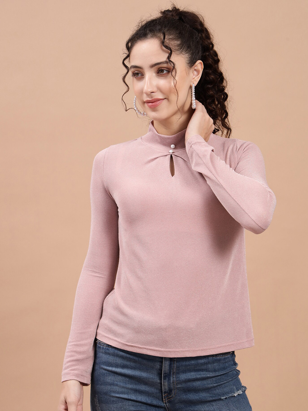 Beatnik Keyhole Neck Top