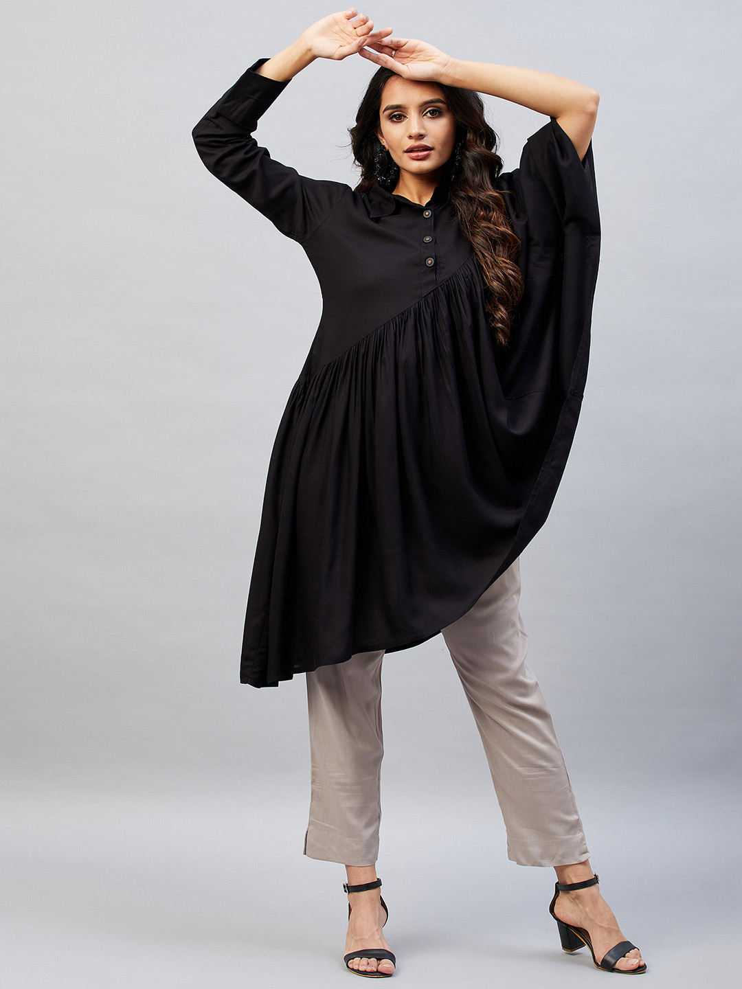 Aaheli Women Gathered Shirt With Trouser Co-Ords