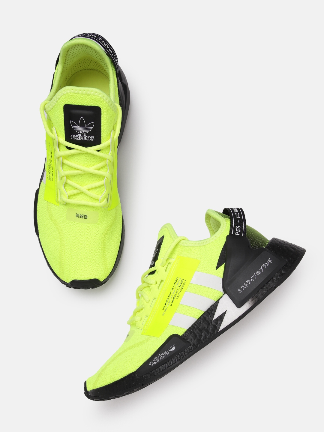 Adidas originals neon hot sale shoes