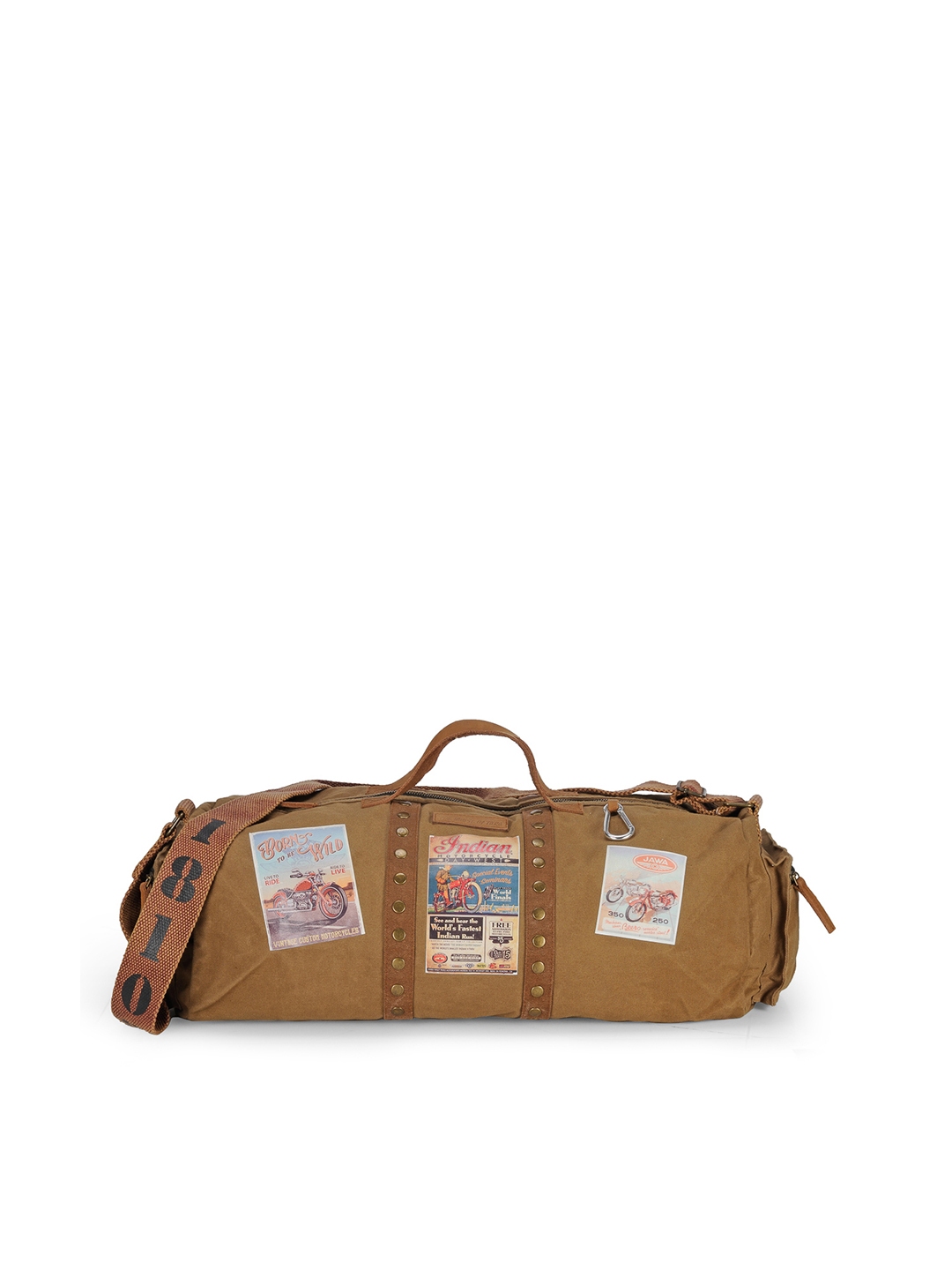 Buy The House Of Tara Unisex Khaki Printed Duffel Bag Duffel Bag