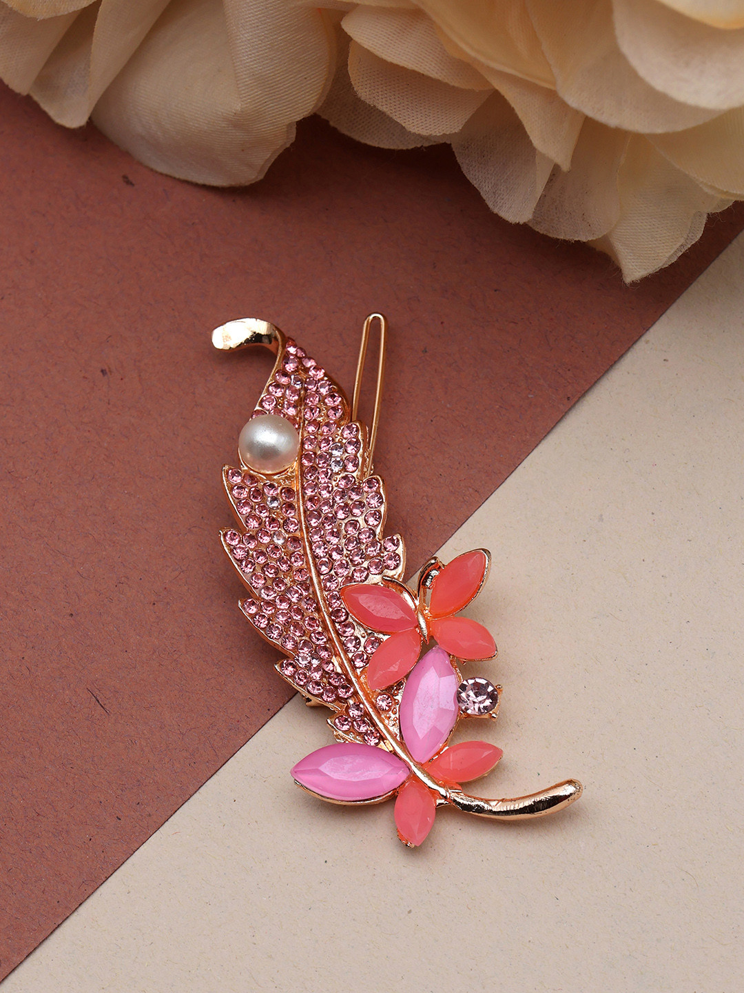 LAIDA Women Embellished Metal Tic Tac Hair Clip