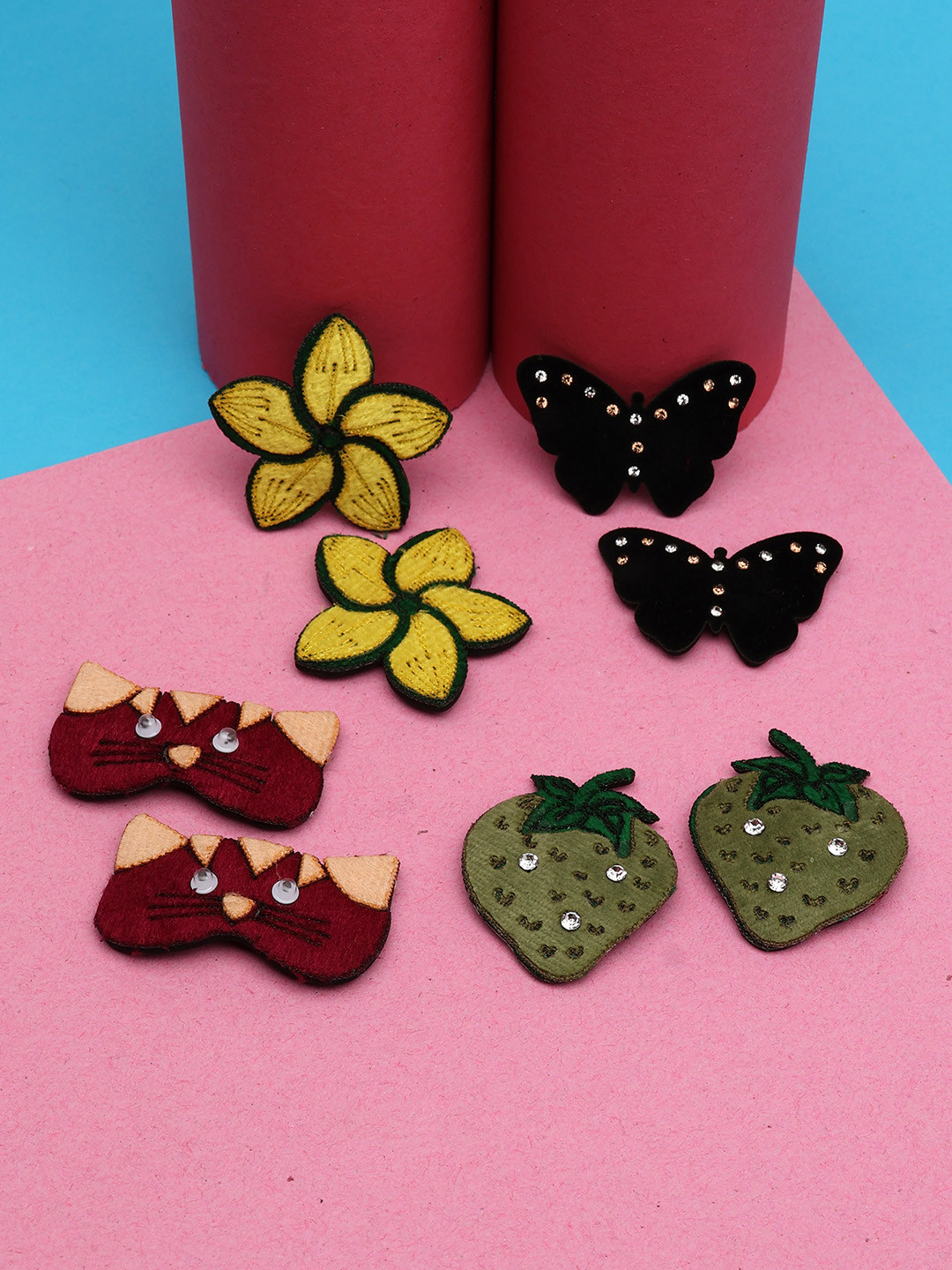 LAIDA Girls Set of 8 Metal Embellished Tic Tac Hair Clip