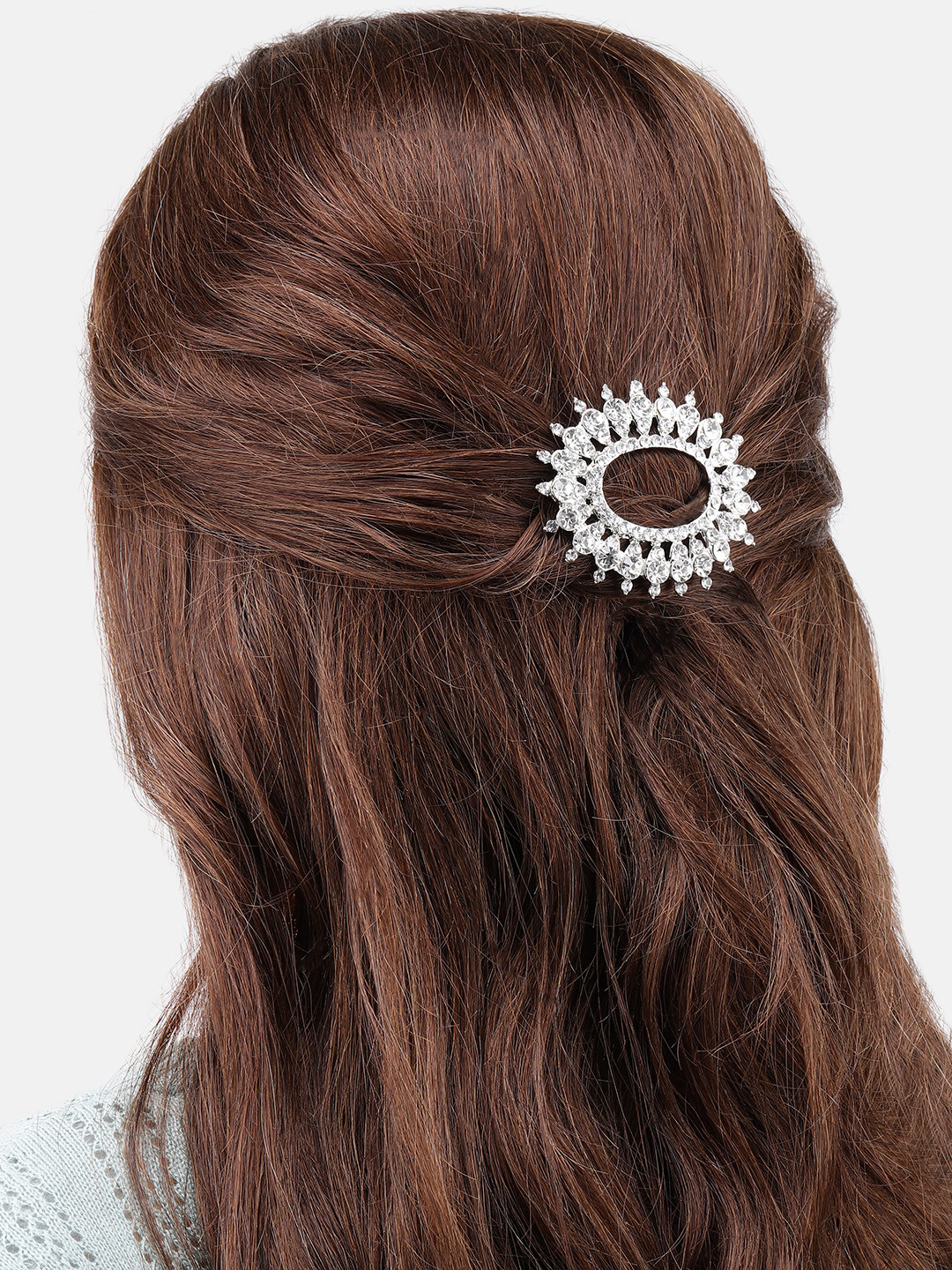 LAIDA Women Metal Embellished French Barrette