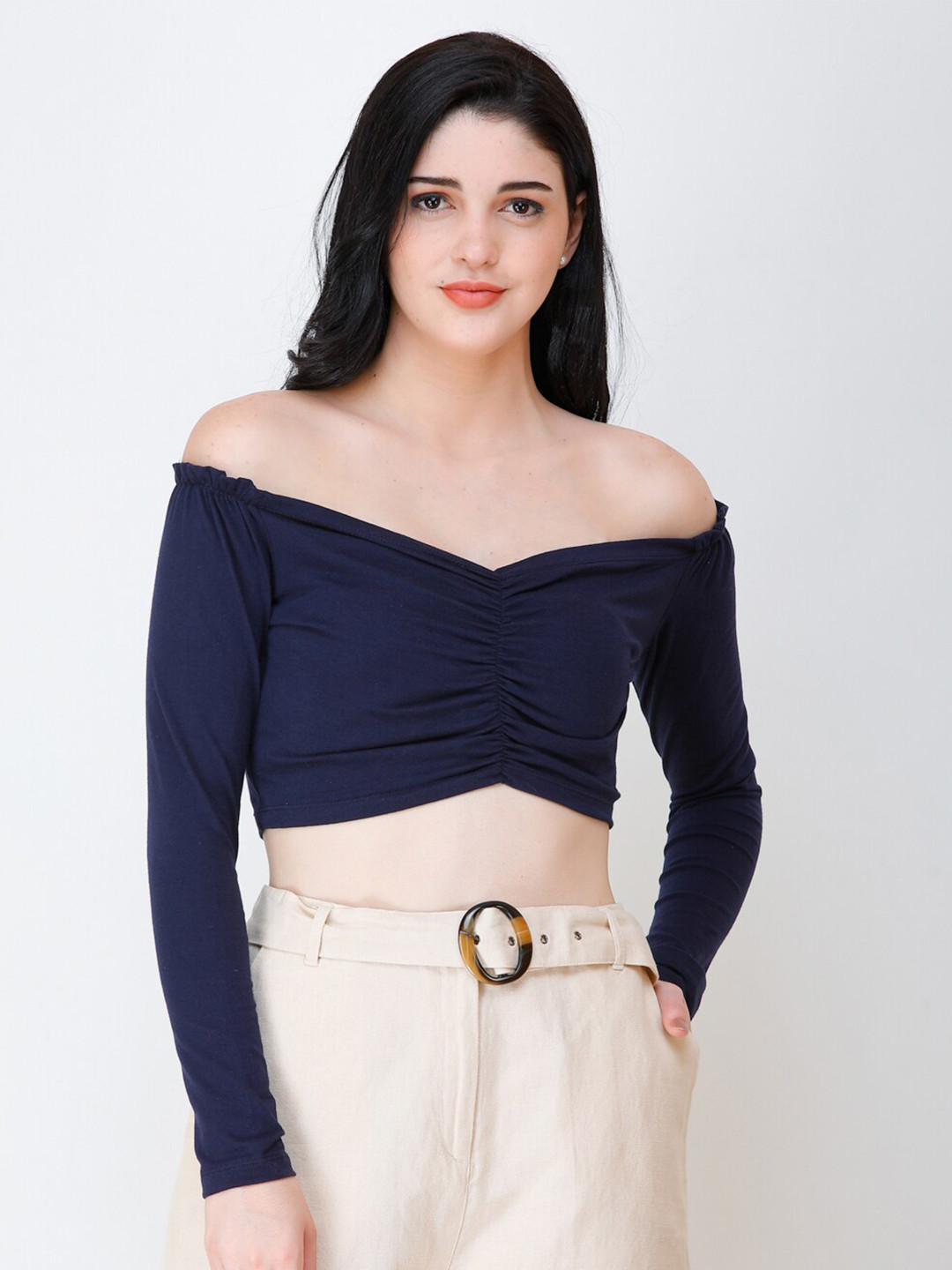 Cation Off-Shoulder Tube Crop Top