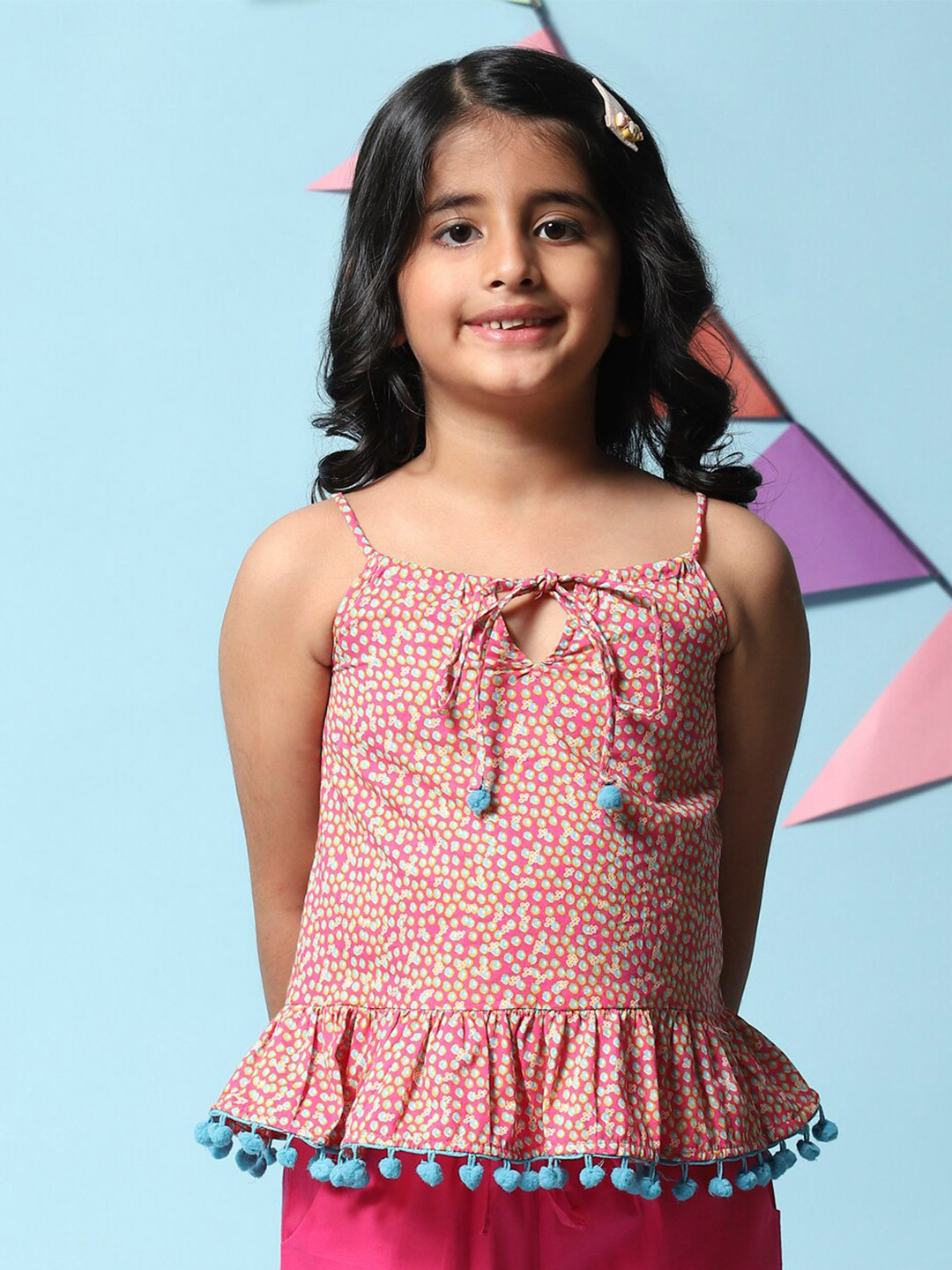 Biba Girls Printed Peplum Top