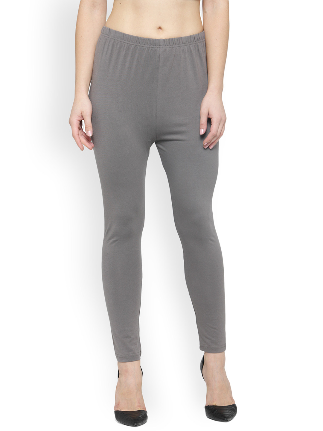 Buy Laabha Grey Ankle Length Leggings 