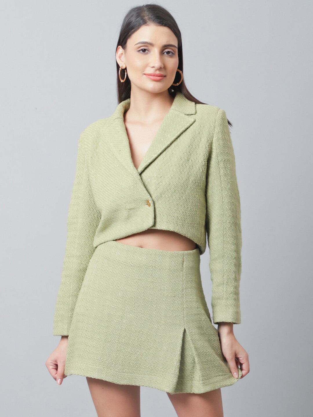 BLANC9 Self Design Cotton 2 piece Co-Ord Set