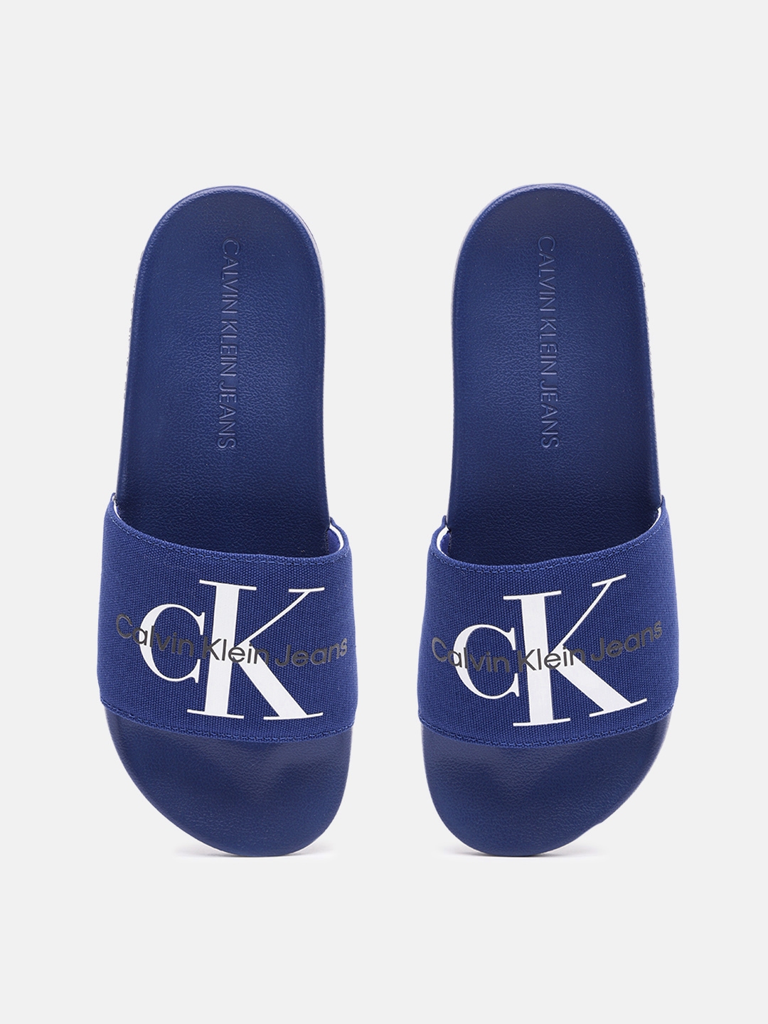 Calvin Klein Jeans Men Brand Logo Printed Sliders