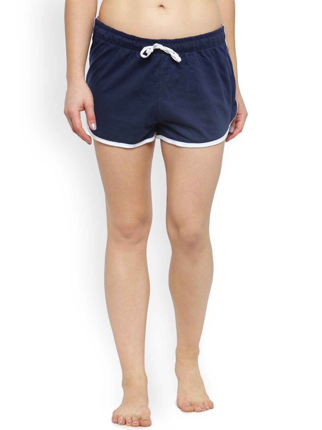 Buy Kotty Women Navy Blue Solid Sleep Shorts KTTSLEEPSHORTS109 - Lounge  Shorts for Women 2104613