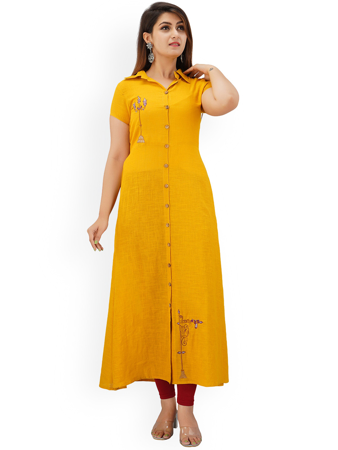 NeshamaKurti Pure Cotton Embroidered Kurta