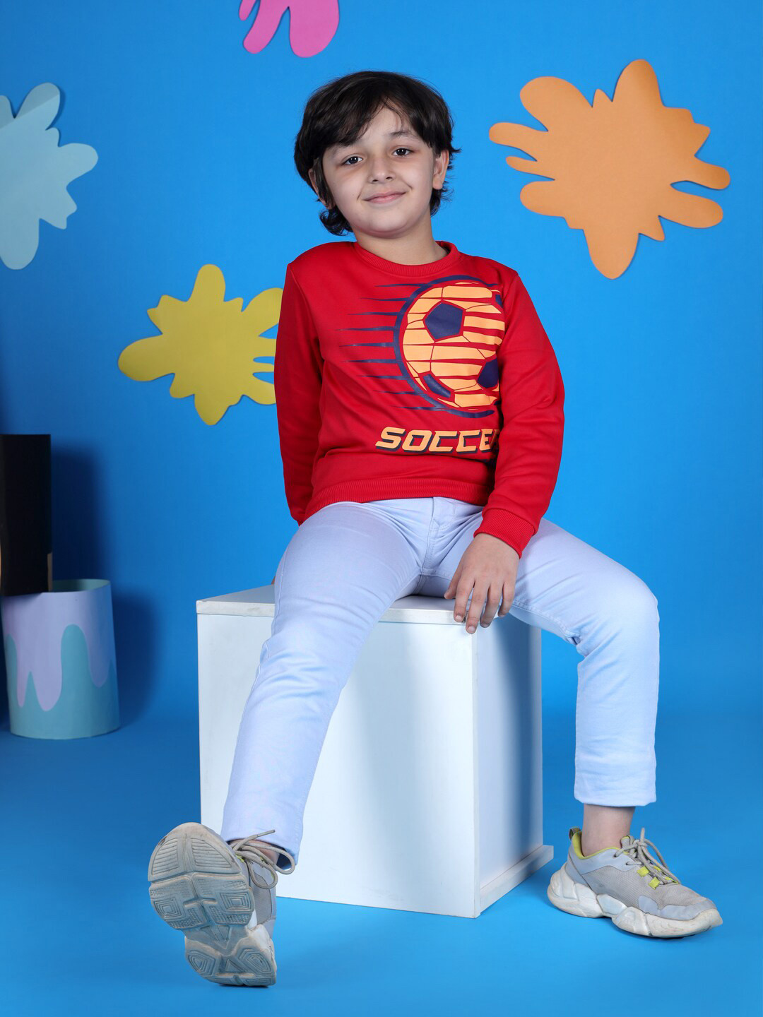 3PIN Boys Round Neck Printed Sweatshirt