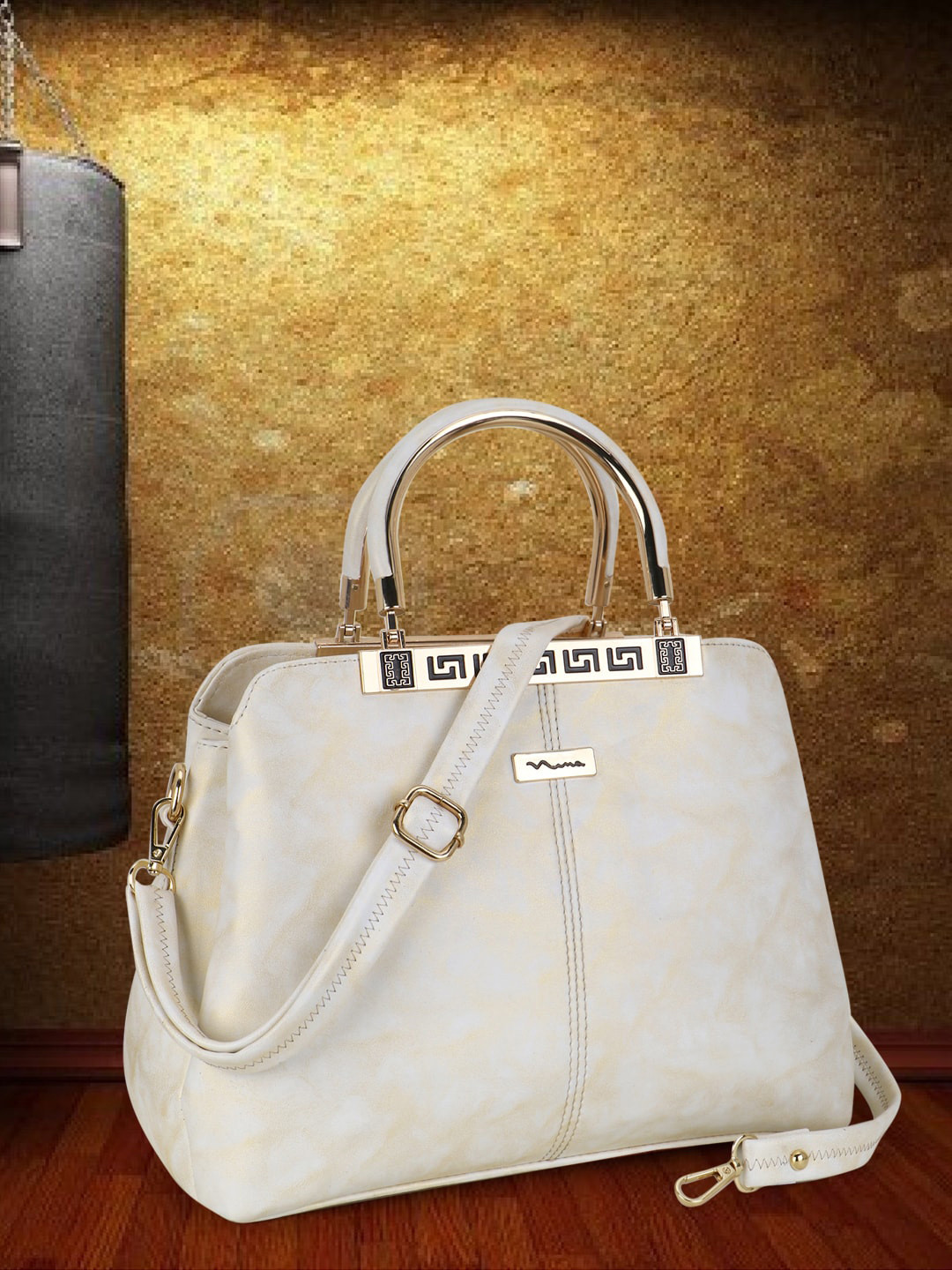 SHINING STAR Printed PU Structured Handheld Bag